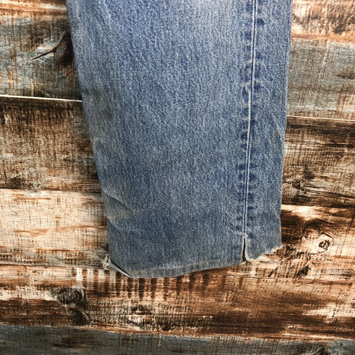 Levi's Levis 501xx vintage Blue ripped Denim Pants #A2571 Size US 35 - 12 Thumbnail