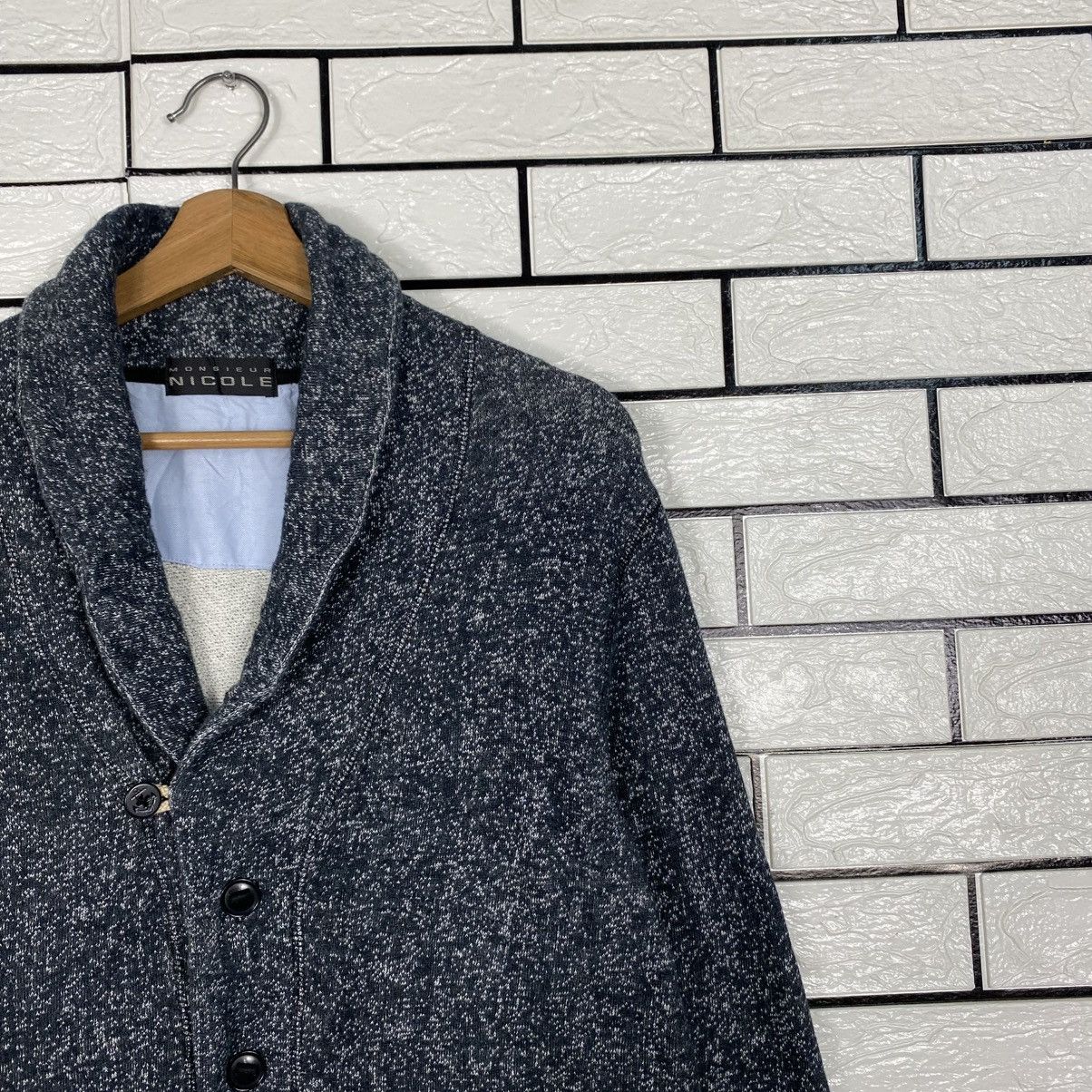 Japanese Brand 📌Button Jacket Shawl Collar Monsiuer Nicole Issey Miyake Size US M / EU 48-50 / 2 - 7 Thumbnail