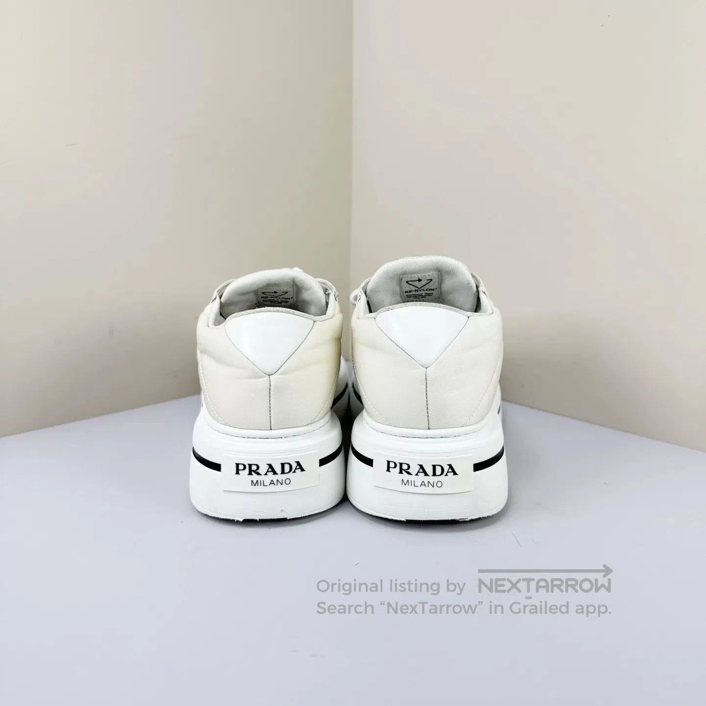 Prada Prada Marco Triangle Logo Thick Sole Sneakers. Size US 4.5 / IT 34.5 - 3 Thumbnail