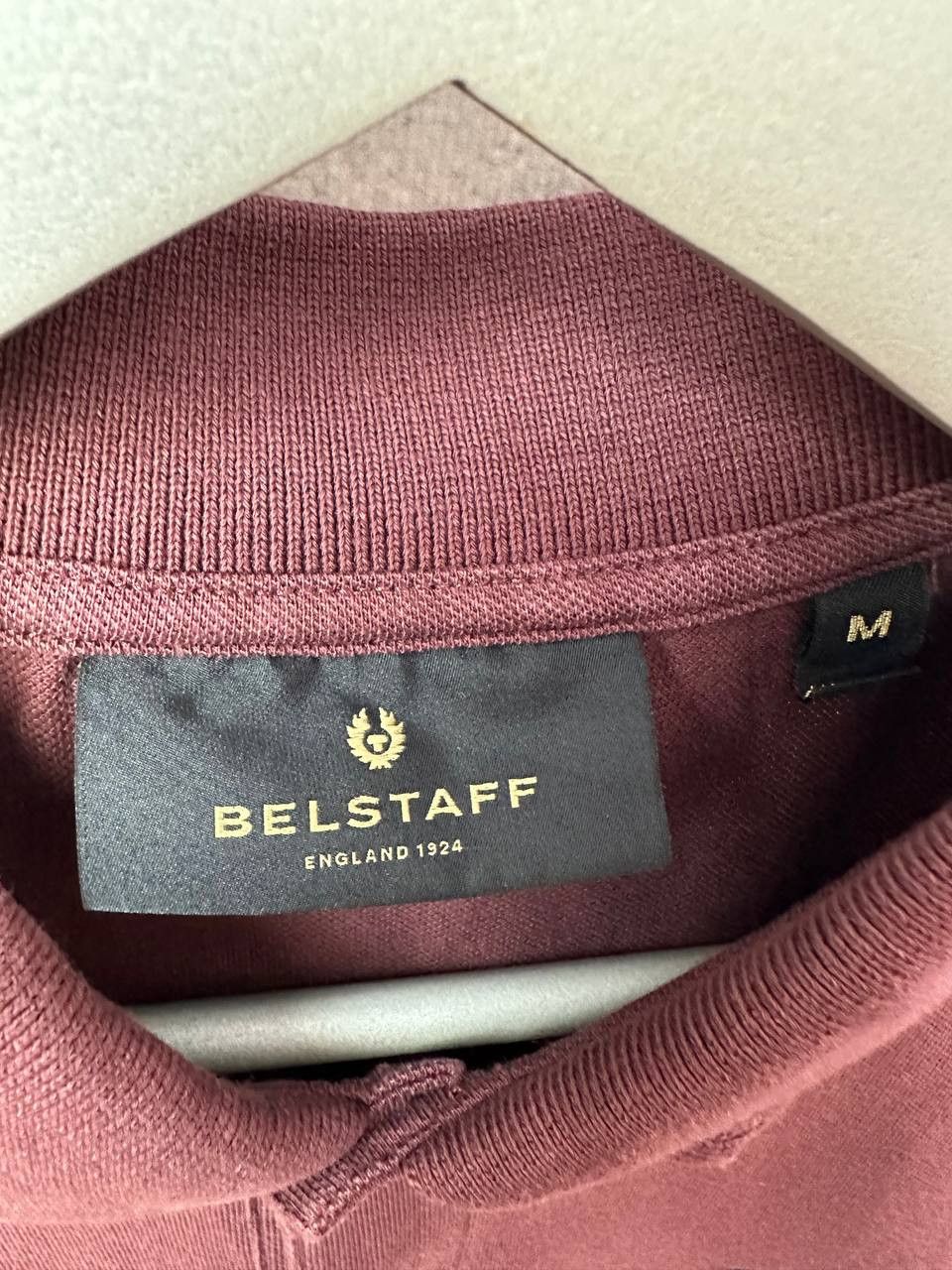 Belstaff Belstaff Polo Shirt Burgundy SS Collared Patch Box Logo Size US M / EU 48-50 / 2 - 13 Thumbnail