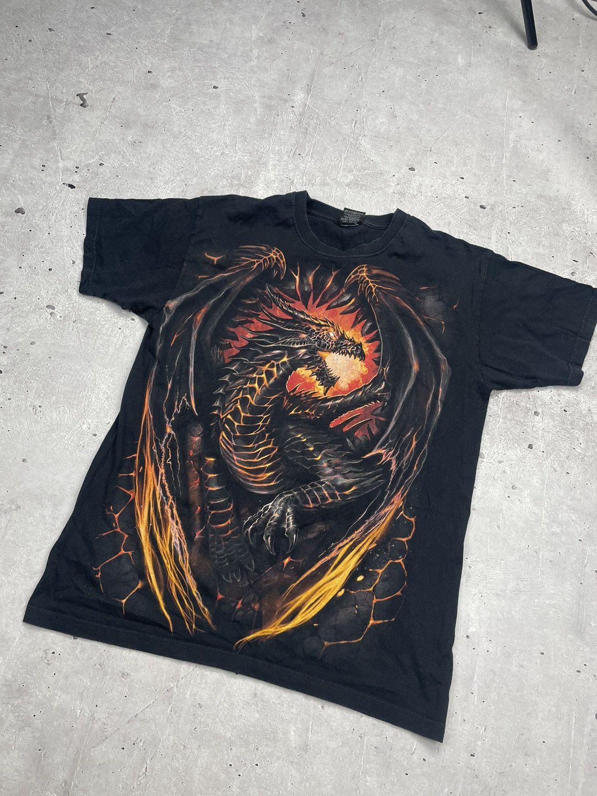 Other × Vintage Vintage spiral Amazing dragon t-shirt on two side Size US M / EU 48-50 / 2 - 2 Thumbnail