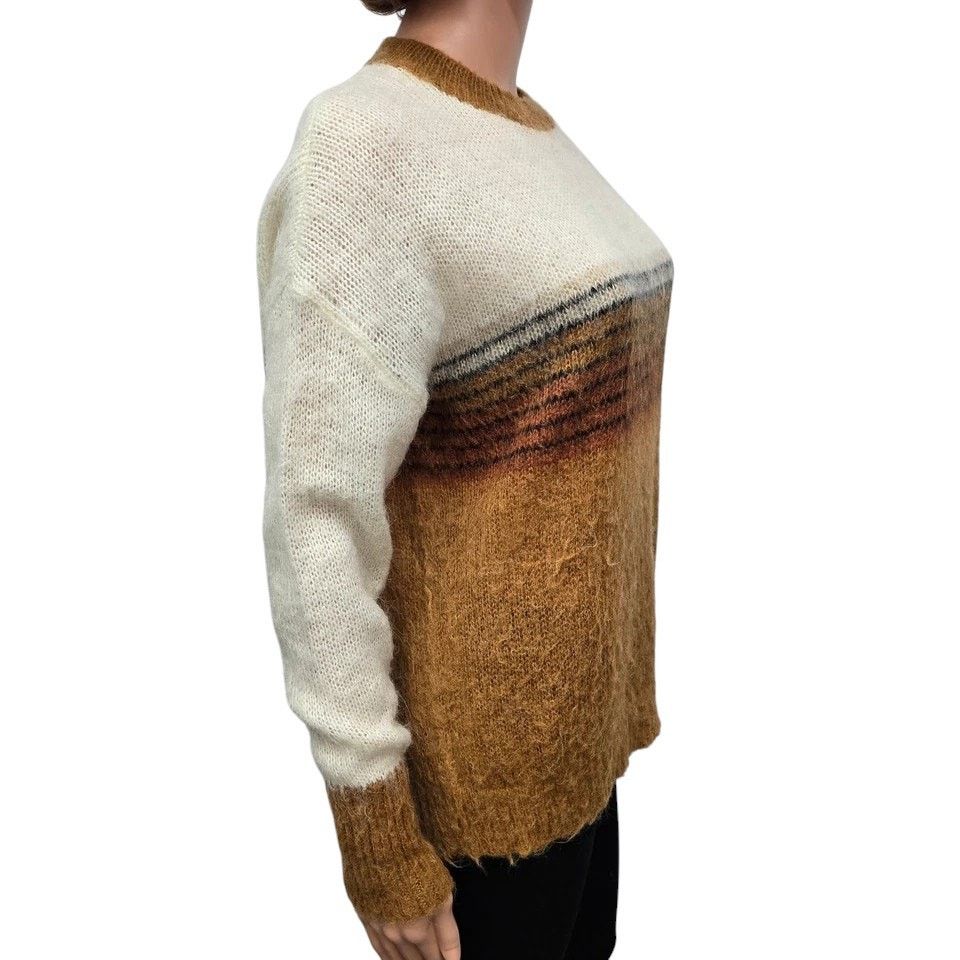 FRNCH FRNCH Paris Sweater Mohair Blend M/ L Colorblock Stripe Size M / US 6-8 / IT 42-44 - 6 Thumbnail