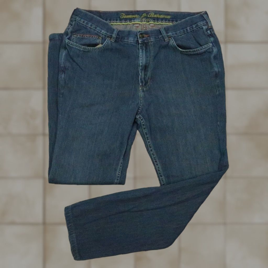 VINTAGE Tommy Bahama Jeans Men 35x30 Dark Wash Denim 5-Pocket