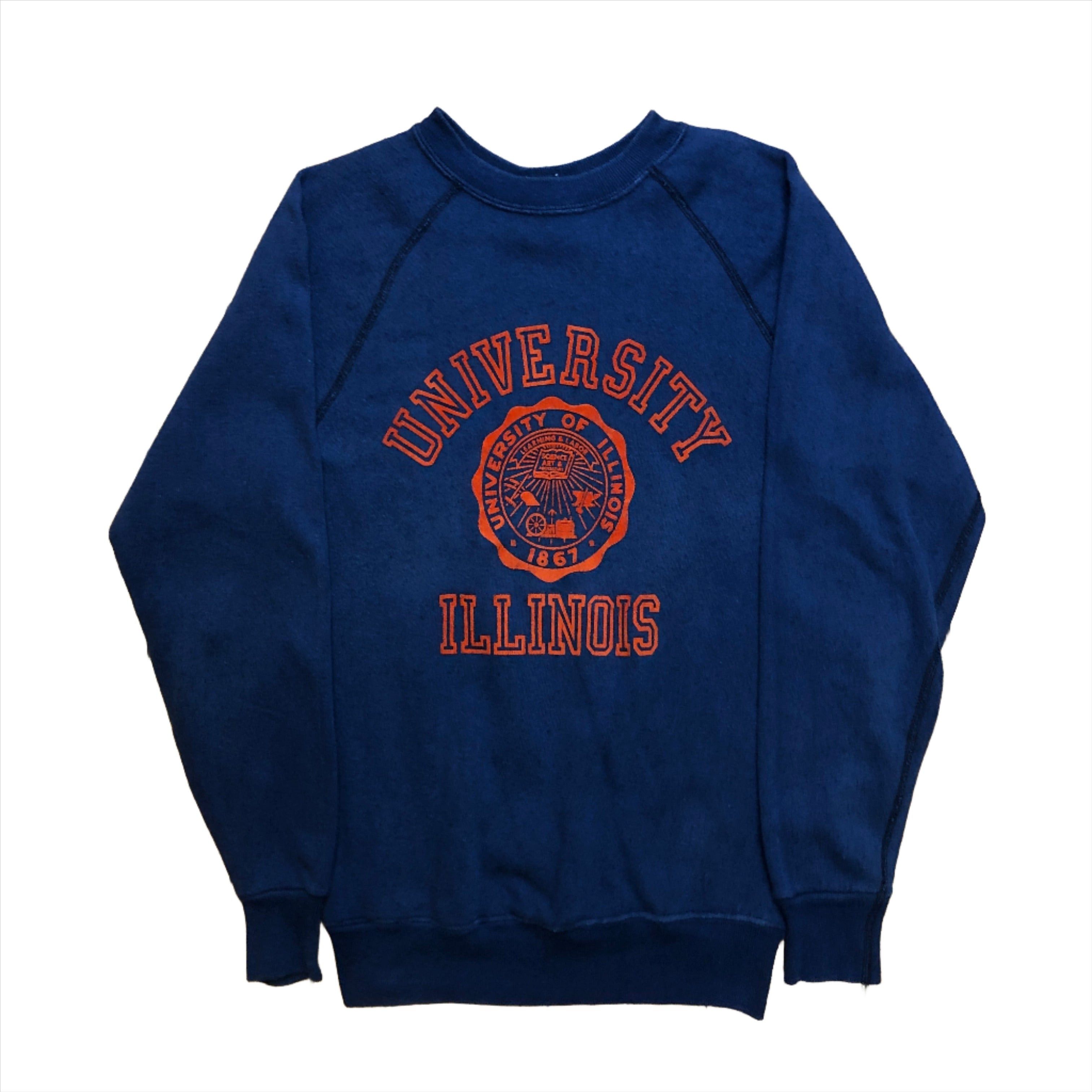 Other Made In USA Vintage University Of Illinois Raglan Crewneck Size Small Size US S / EU 44-46 / 1 - 1 Thumbnail
