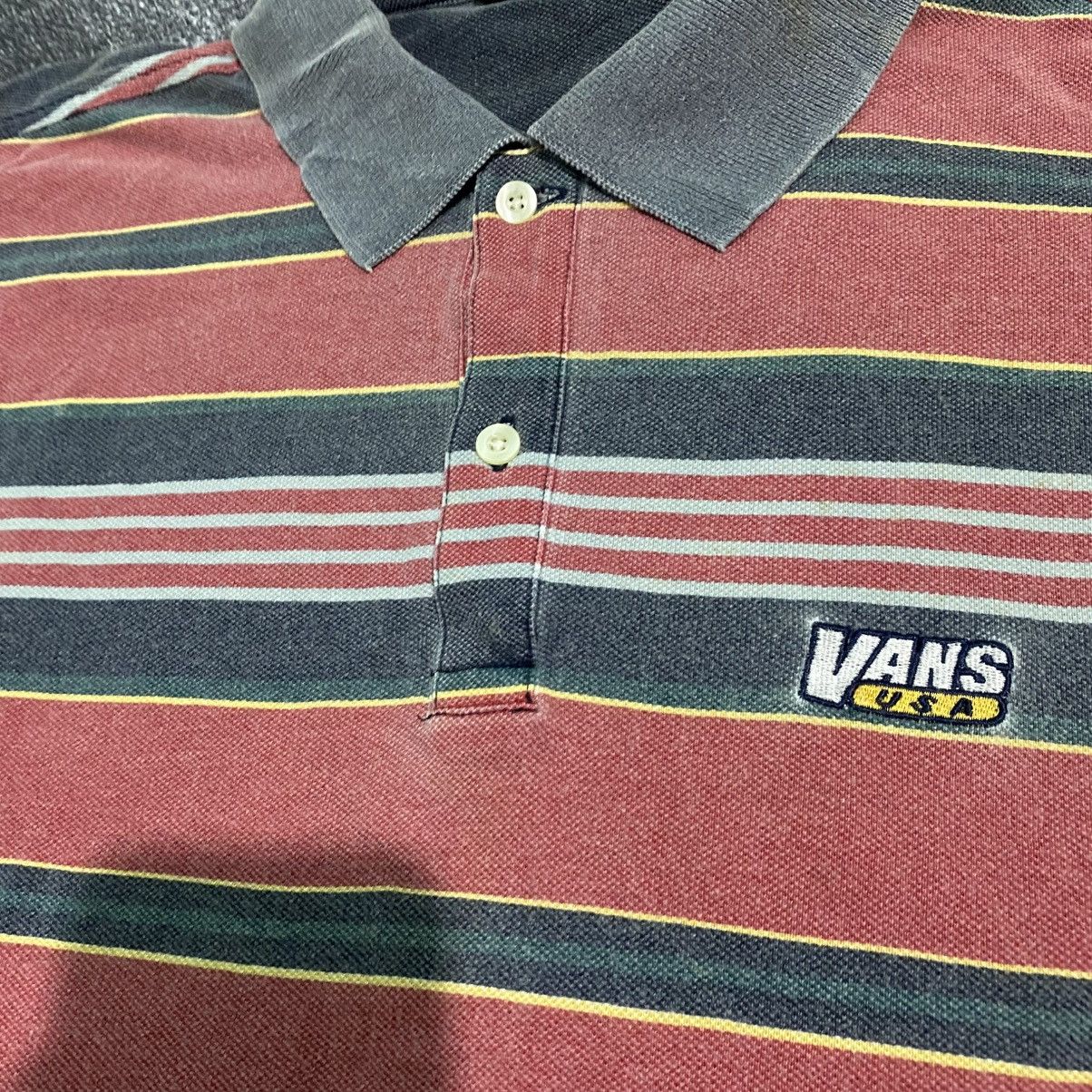 Vans Vintage Rare Vans Skateboard Faded Streetwear Poloshirt Size US L / EU 52-54 / 3 - 2 Thumbnail