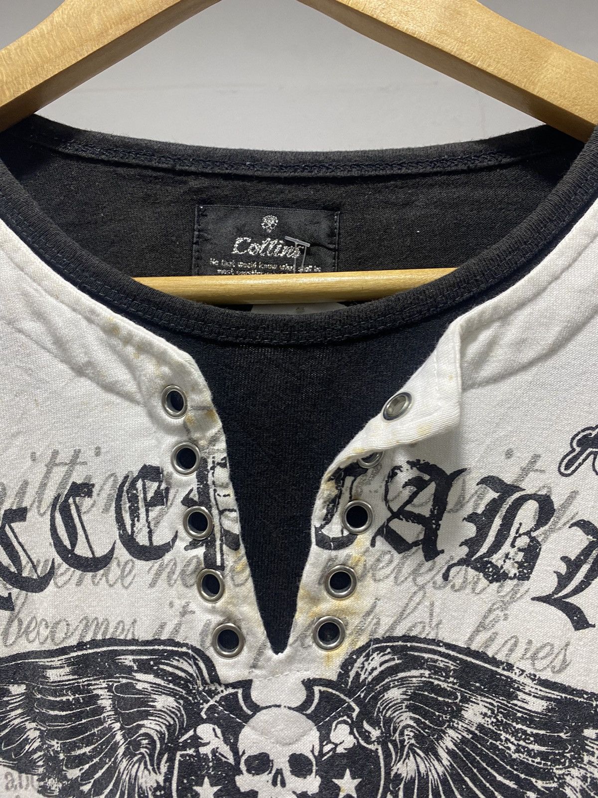 Hysteric Glamour Collins Skull Poem Ls shirt Punk Grunge Lgb Size US M / EU 48-50 / 2 - 6 Thumbnail