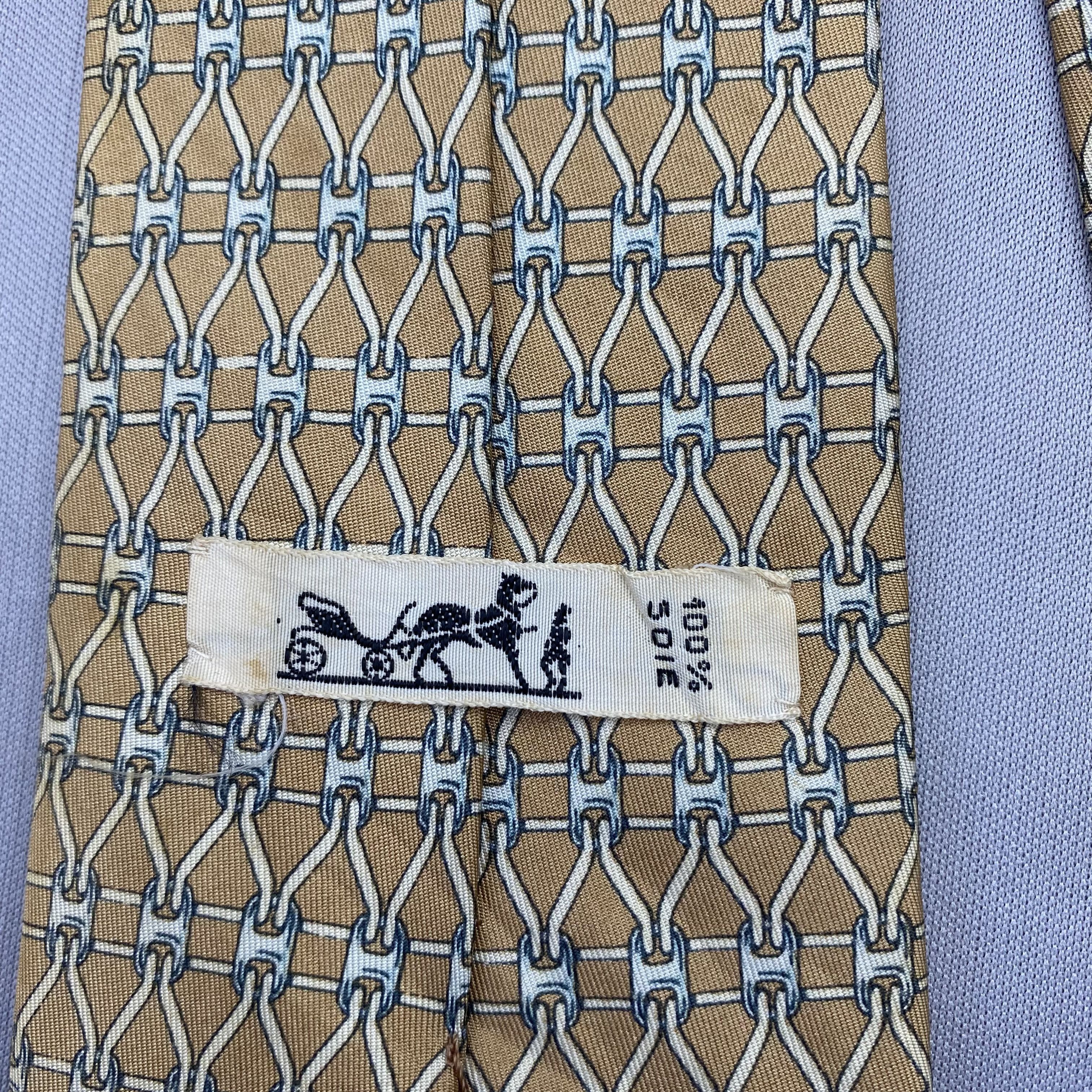 Hermes Vintage Hermes SILK Necktie Cravate Pure Silk Neck Tie Size ONE SIZE - 8 Thumbnail