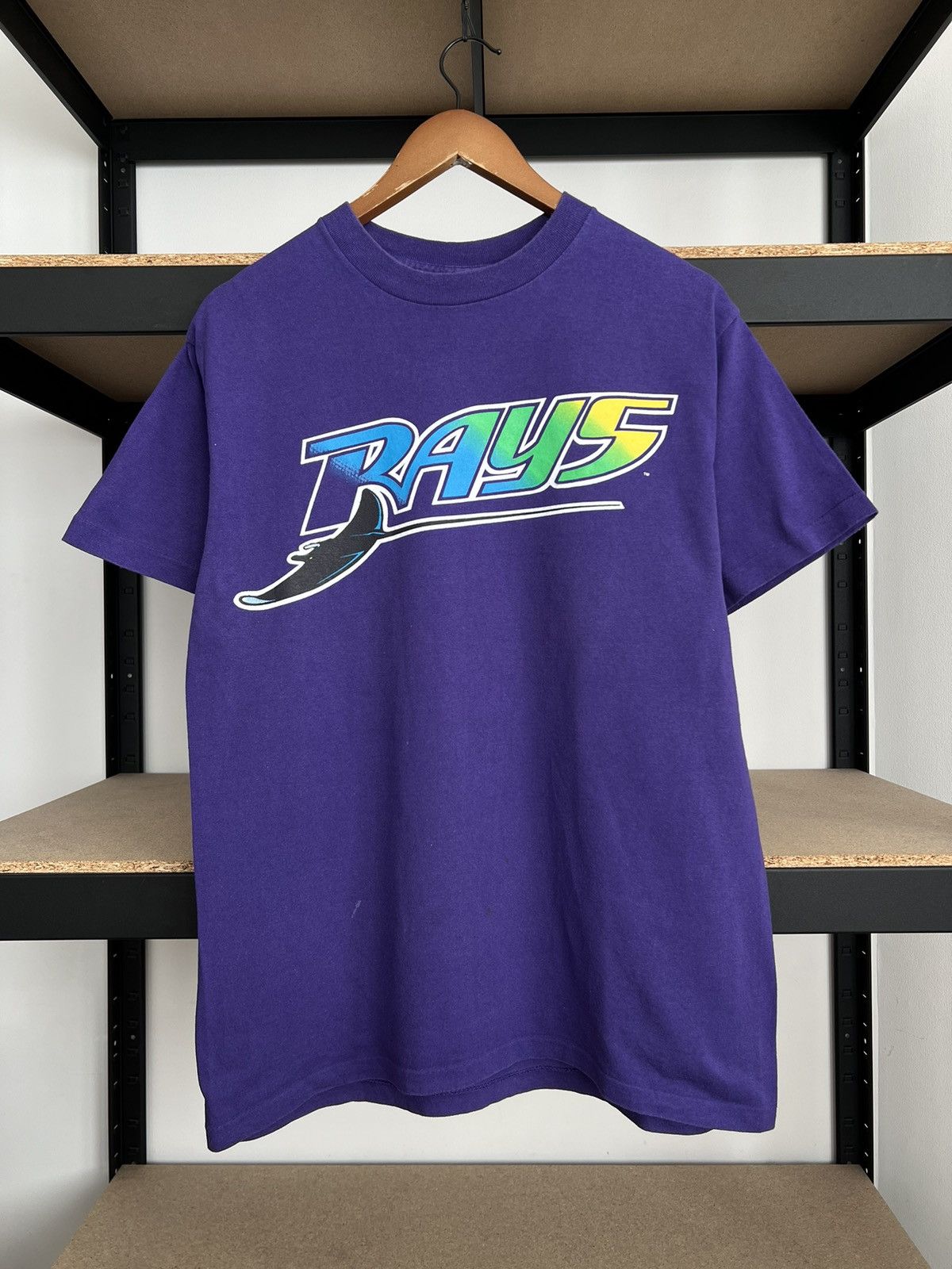 MLB Vintage Tampa Bay Rays Devil MLB Majestic T-shirt Size US L / EU 52-54 / 3 - 3 Thumbnail