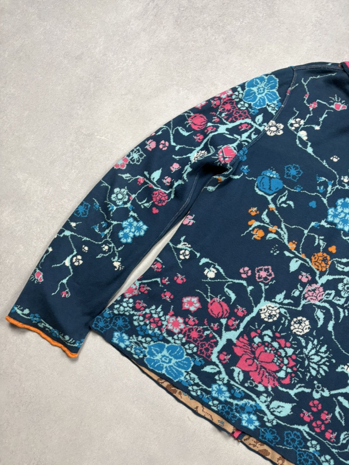 Vintage Ivko Floral Jacquard Knit Cardigan Button Up Boho Art Rare L Size L / US 10 / IT 46 - 16 Thumbnail