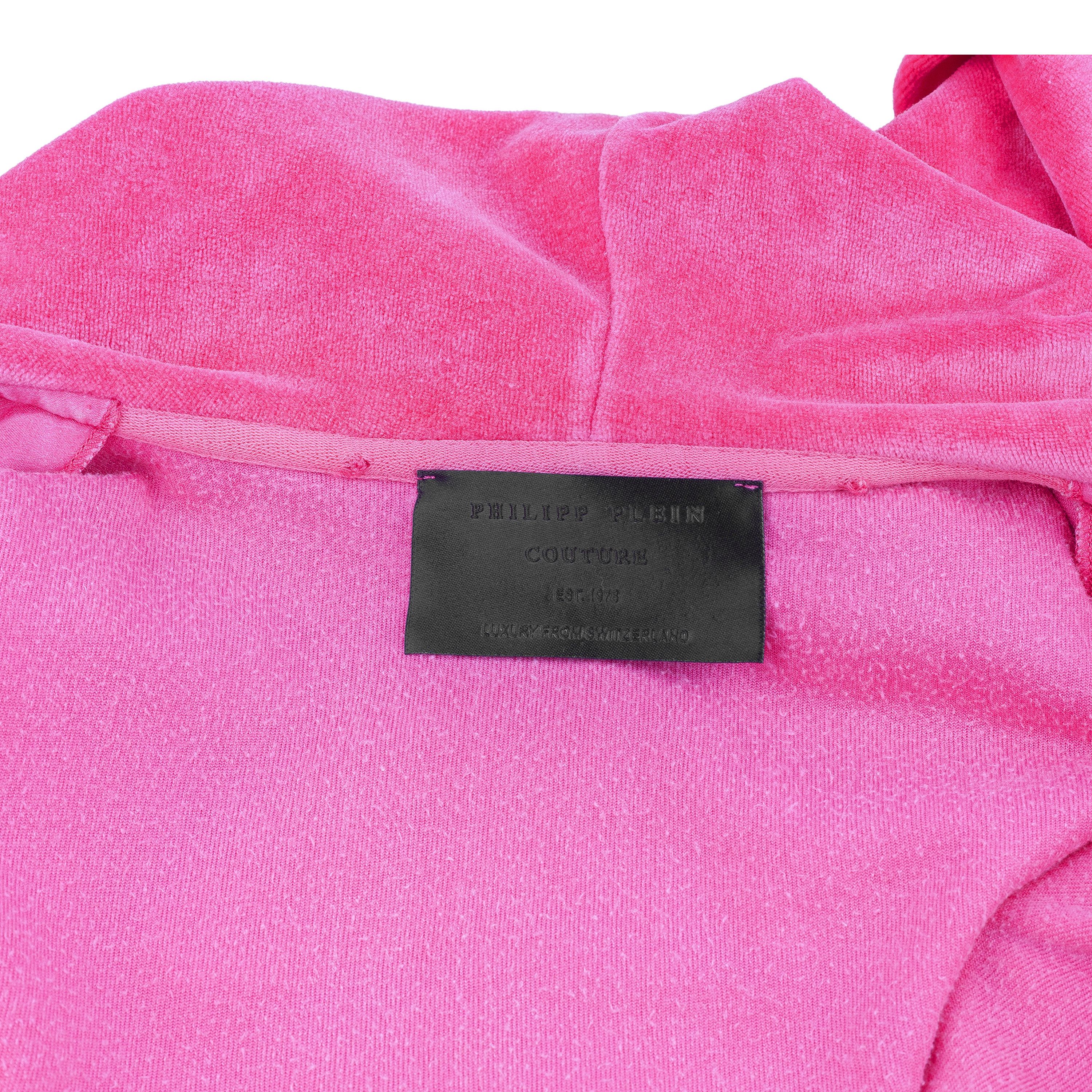 Philipp Plein Philipp Plein Pink Crystal Detail Velvet Short Jumpsuit Size 27" / US 4 / IT 40 - 8 Thumbnail