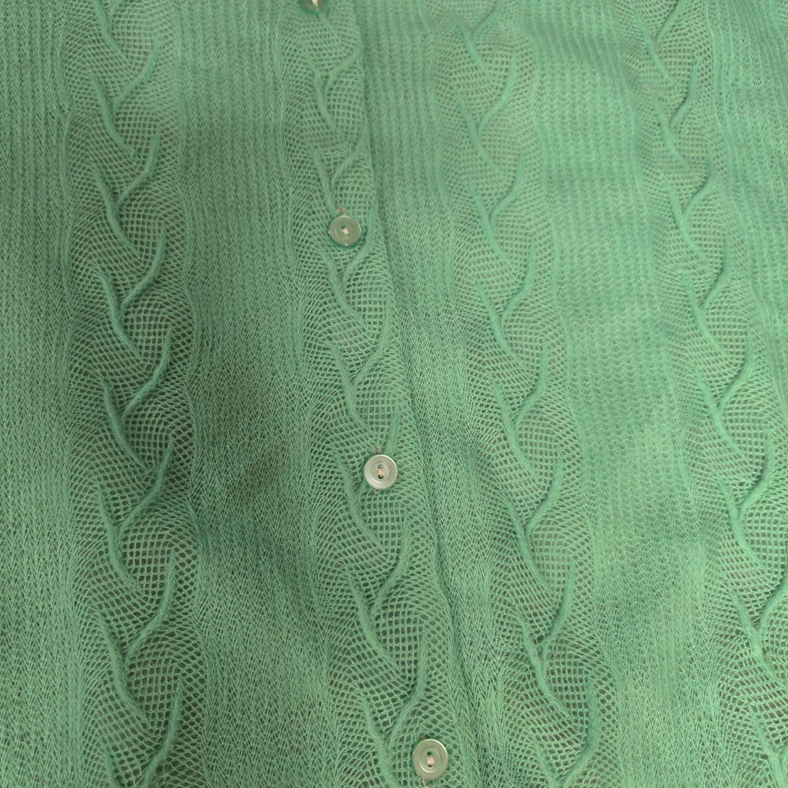 Vintage 60s Vintage Green Acrylic Cardigan Size Large Size L / US 10 / IT 46 - 5 Thumbnail