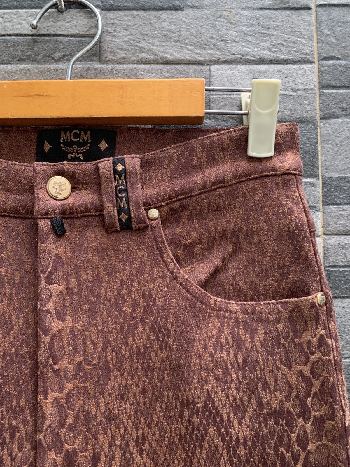 MCM Vintage MCM Jeans De Luxe Snakeskin Pants Size 30" / US 8 / IT 44 - 7 Thumbnail