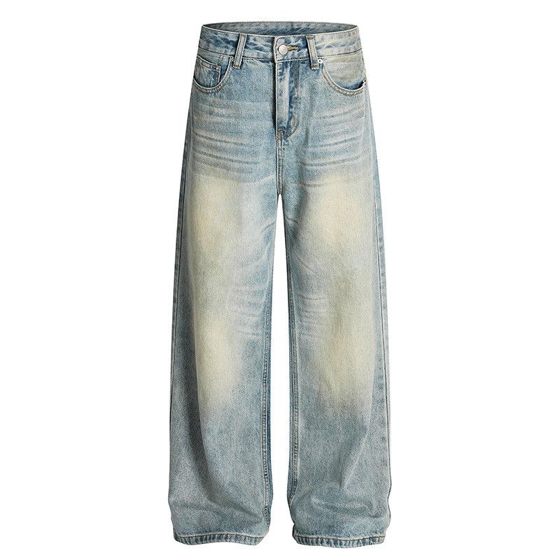 Vintage American retro washed distressed jeans for men Size US 32 / EU 48 - 1 Thumbnail