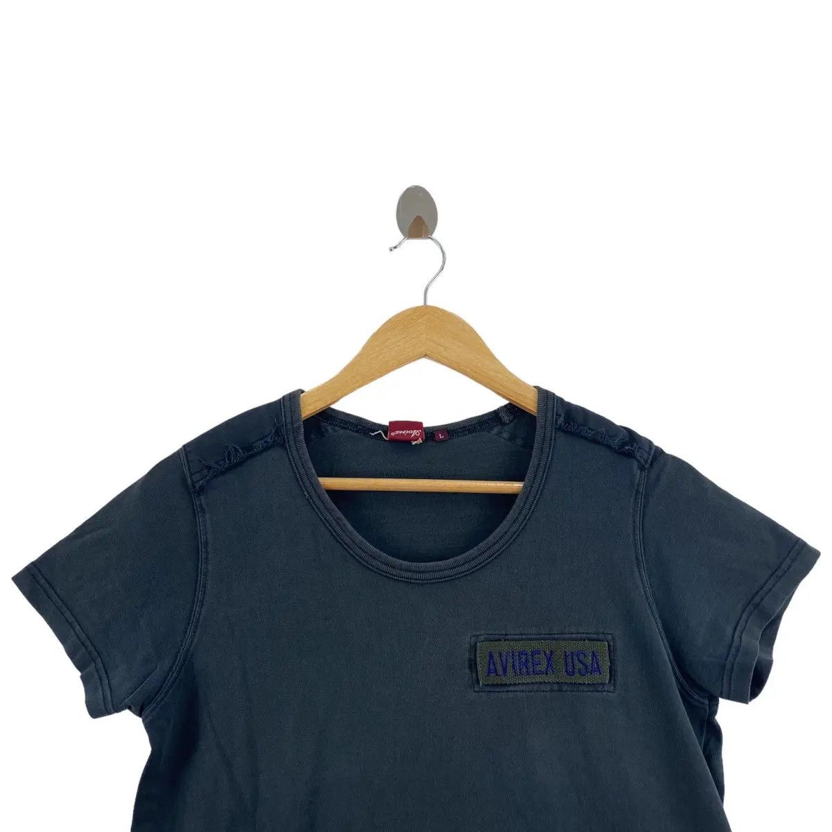 Avirex AVIREX USA ARMY Patch Pocket Blouse Tee Shirt Top Embossed Size L / US 10 / IT 46 - 3 Thumbnail