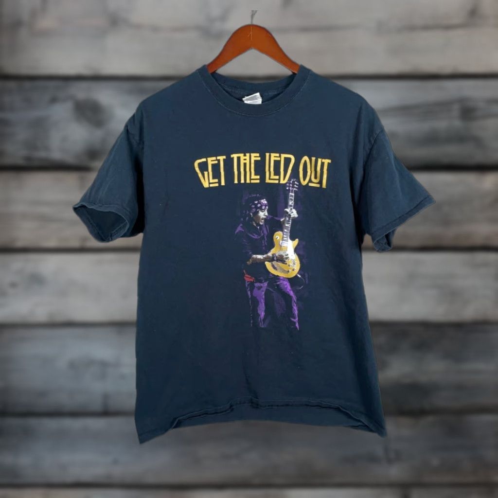 Gildan Get The Led Out T-Shirt Gildan Graphic Print Adult Large Black Rock Tribute Mens Size US L / EU 52-54 / 3 - 1 Thumbnail