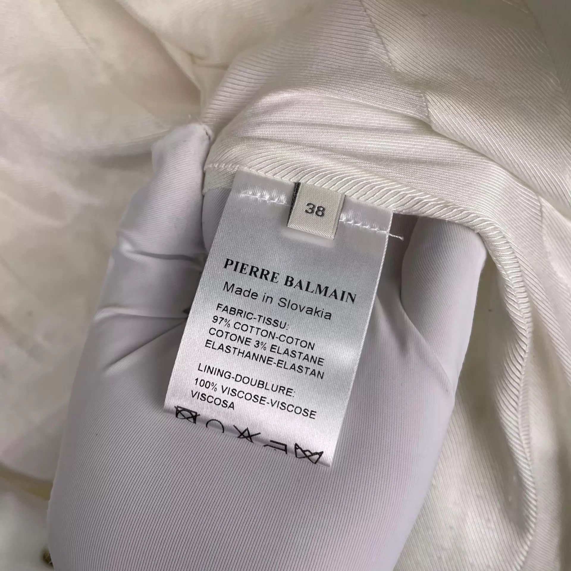 Balmain Balmain Women's White Blazer 38 260419MZS3S07 Size XS / US 0-2 / IT 36-38 - 6 Thumbnail