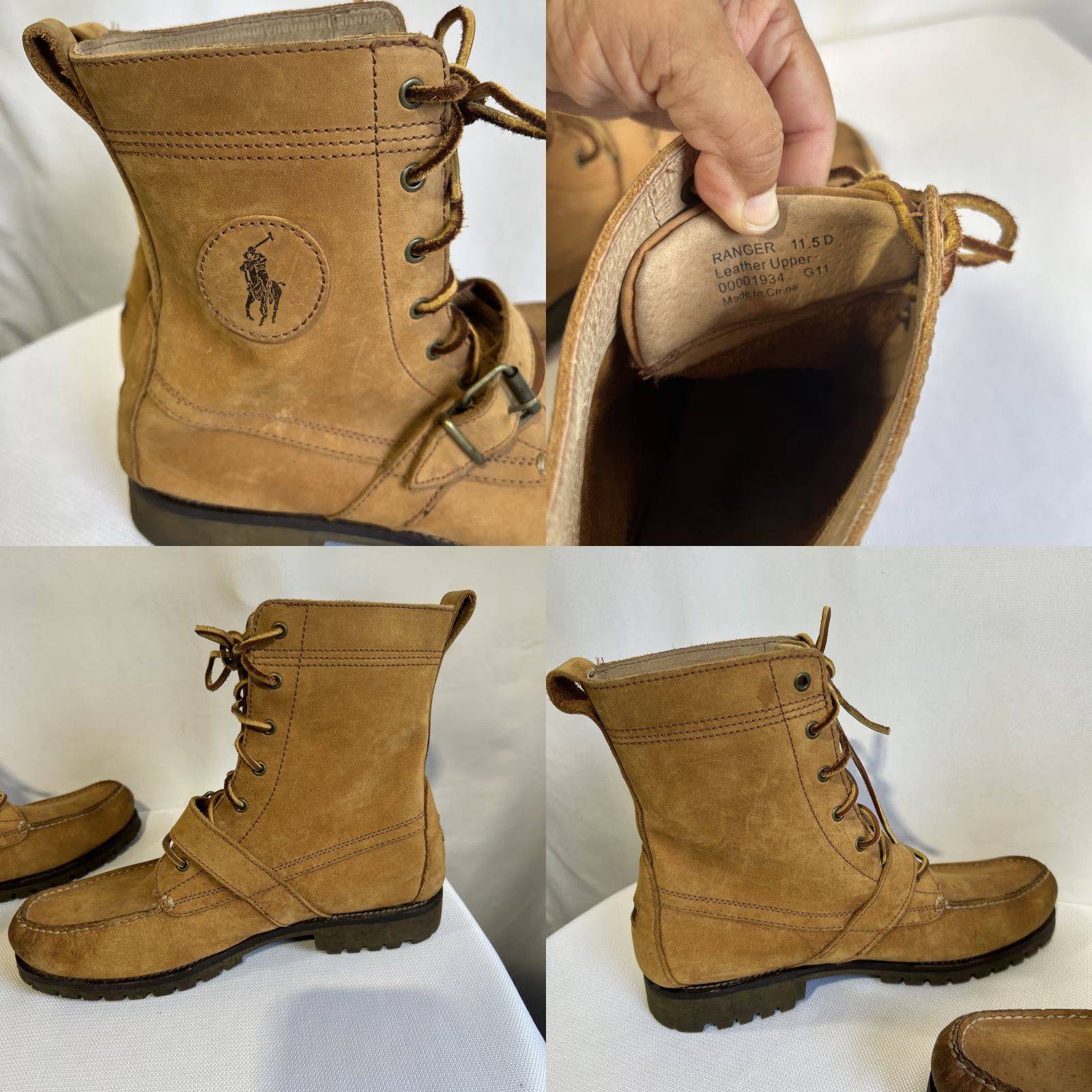Polo Ralph Lauren Polo Ralph Lauren Ranger Boot Radbourne Combat Leather 11.5 Men Brown Leather Rubber M Size US L / EU 52-54 / 3 - 8 Thumbnail