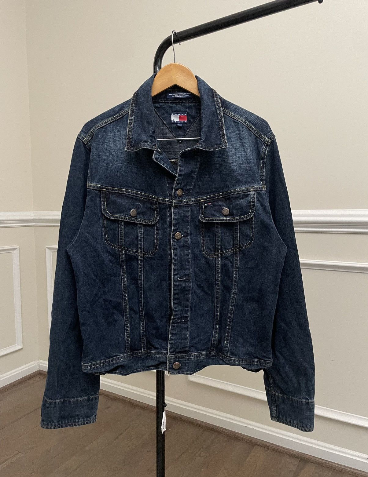 Wrangler Vintage Blue Denim Tommy Hilfiger Trucker Jacket Y2K Levis Size US M / EU 48-50 / 2 - 2 Thumbnail