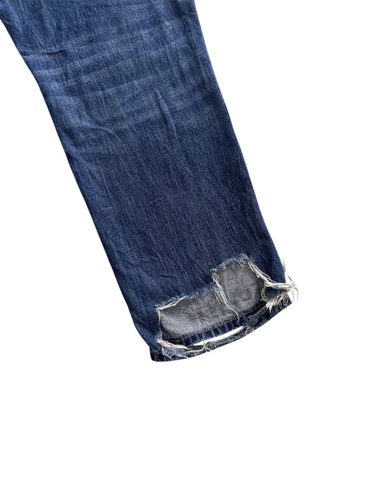 Japanese Brand × Vintage 💥Vintage Japanese Denim Ripped Jeans Size US 37 - 11 Thumbnail