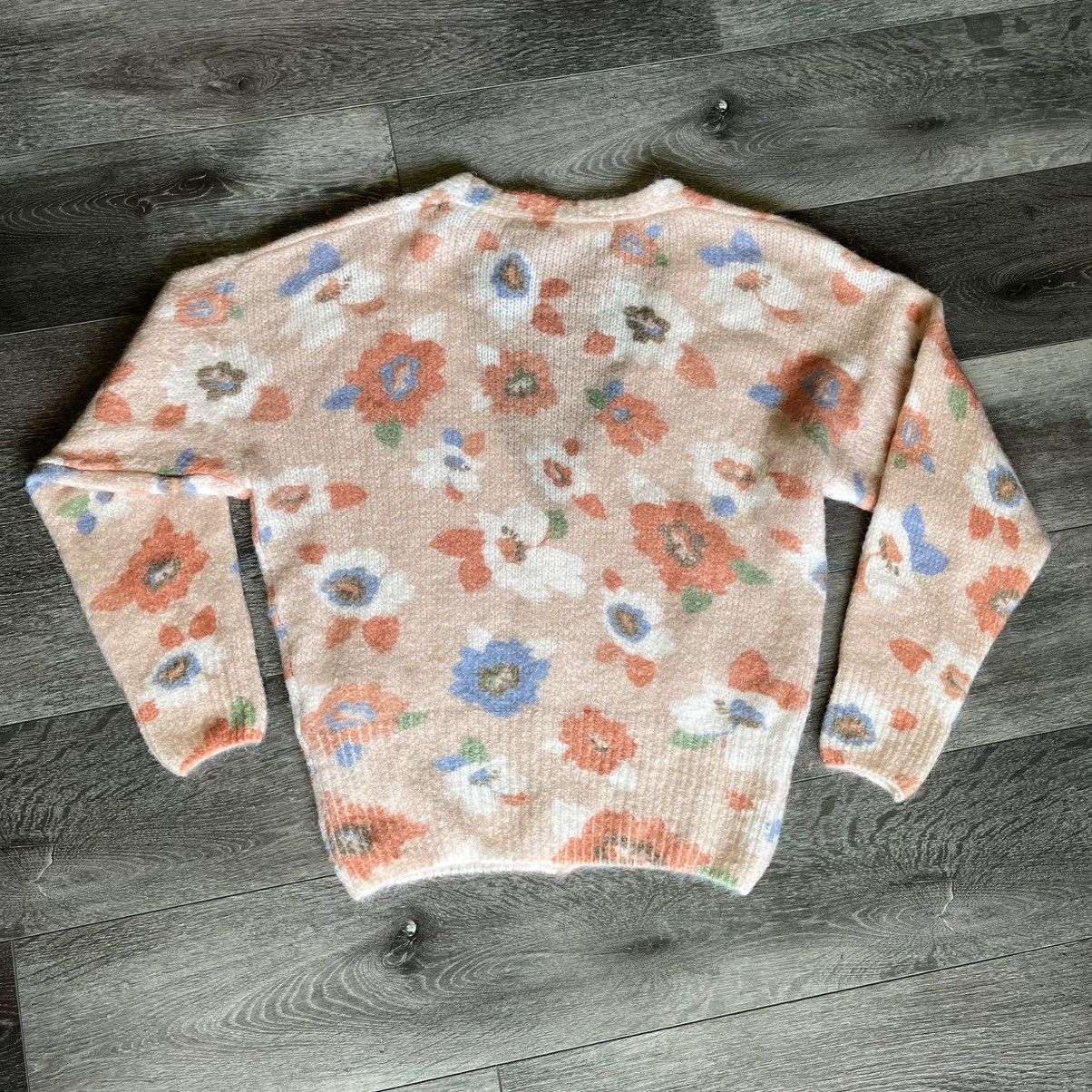Designer × Vintage Alexandre Laurent Paris Floral Cardigan Sweater Size L / US 10 / IT 46 - 2 Thumbnail