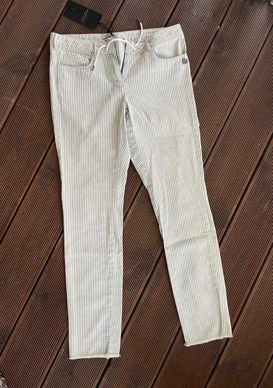Maison Scotch × Scotch & Soda Maison Scotch White Striped Tapered Pants Size 30" / US 8 / IT 44 - 1 Thumbnail