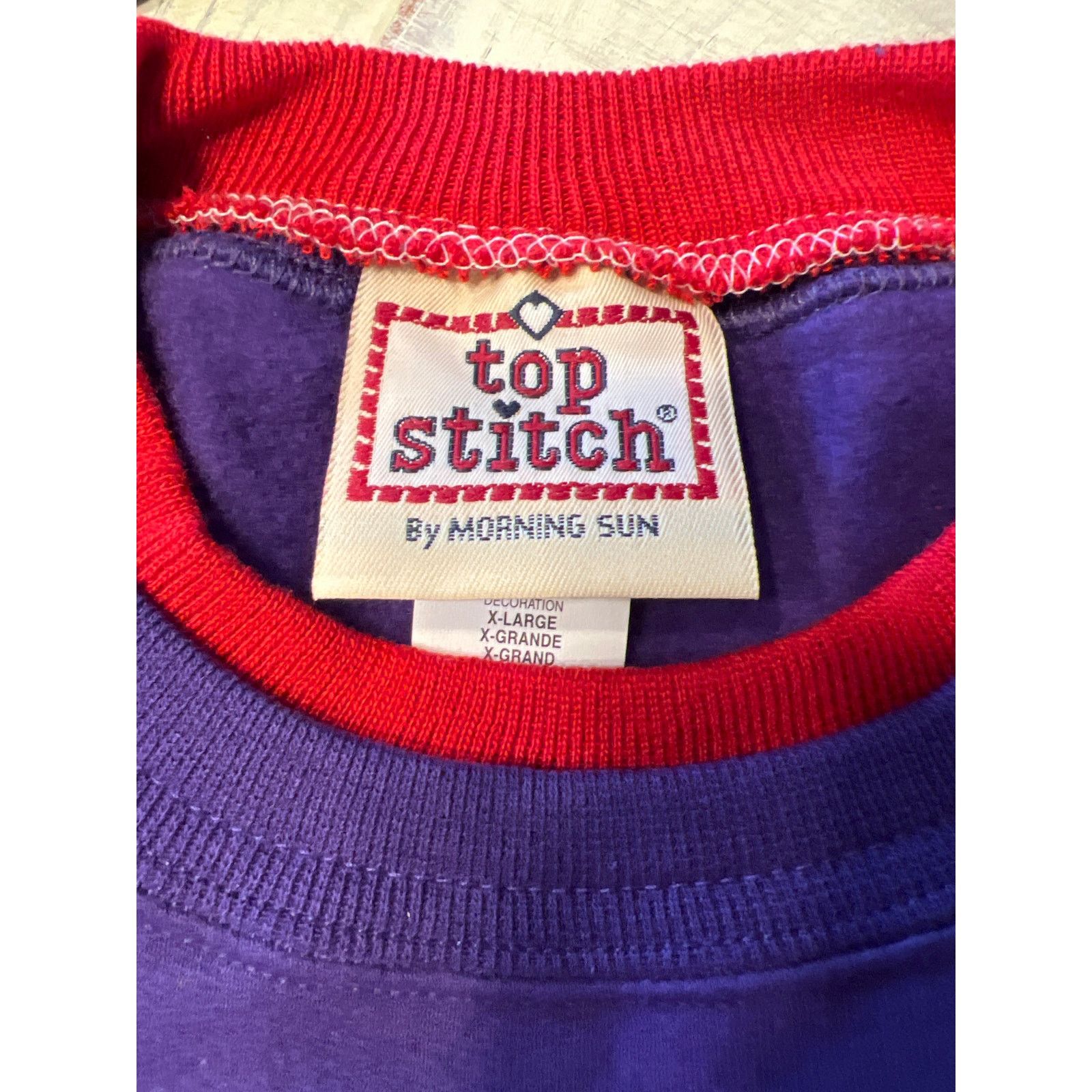 Other Top Stitch Vintage Red Hat Purple Crewneck Sweatshirt XL Size XL / US 12-14 / IT 48-50 - 6 Thumbnail