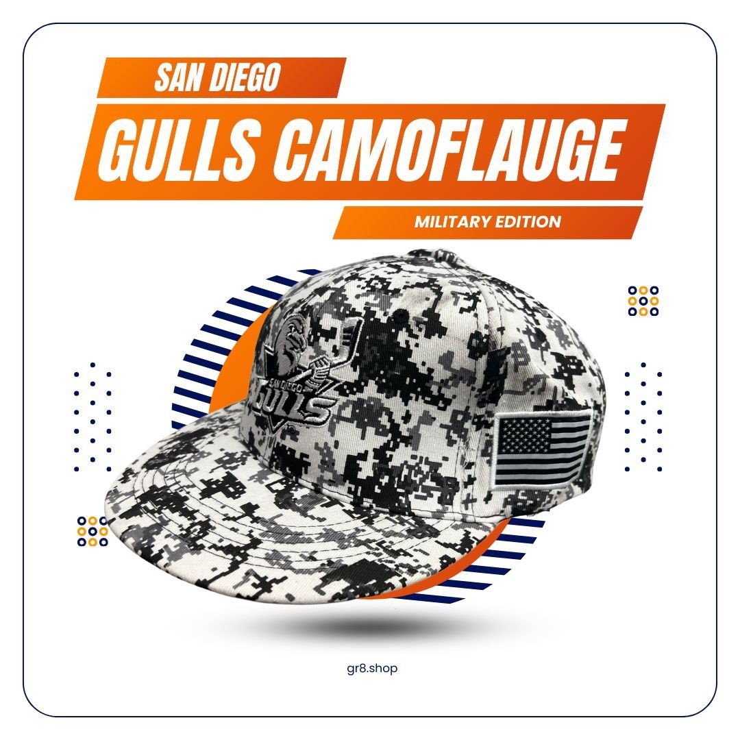 Other San Diego Gulls Camouflage Military Edition Adjustable Hat – Size ONE SIZE - 1 Thumbnail