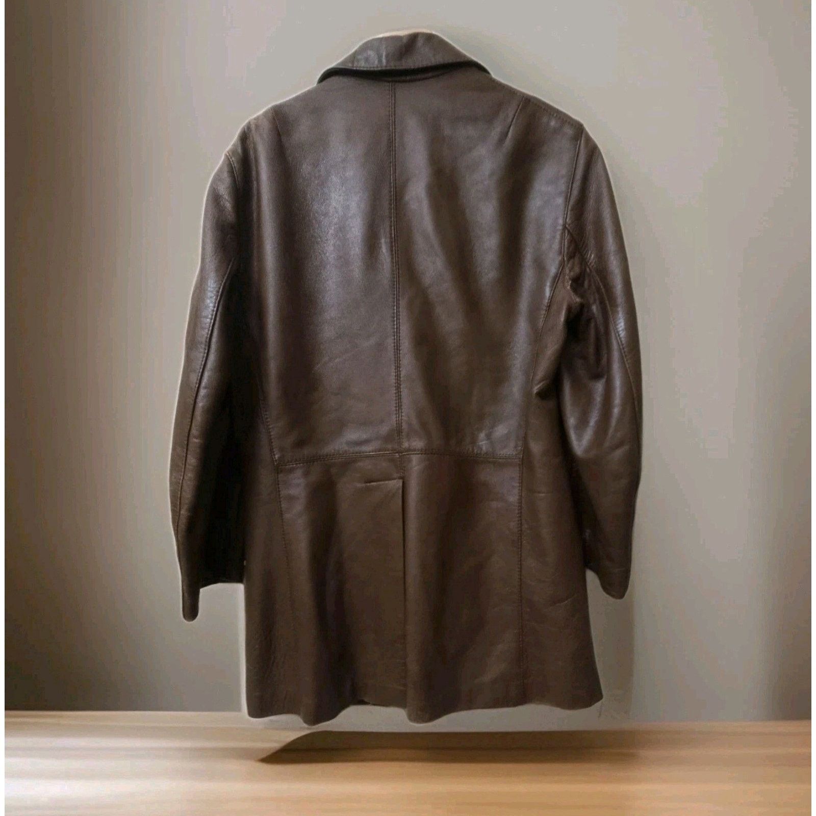 Other Siegfried Barcelona Spain VTG Leather Plazer Coffee 42 Size US XS / EU 42 / 0 - 2 Thumbnail