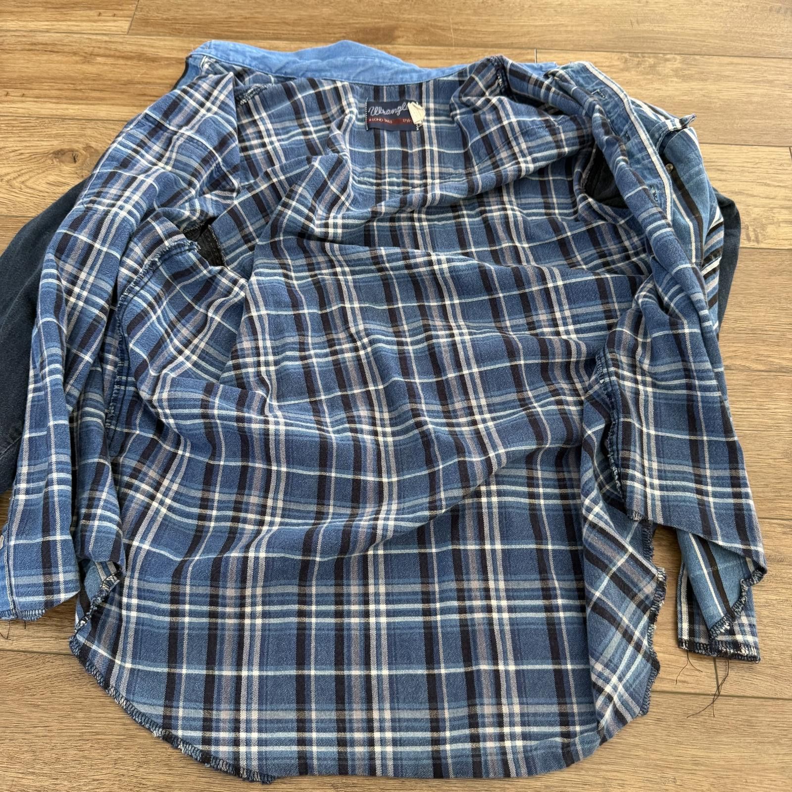 Wrangler Vintage Wrangler Western Denim Brushpopper Shirt Cowboy Size US XL / EU 56 / 4 - 5 Thumbnail