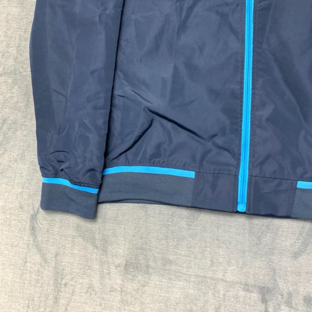 Logo 7 AT&T Bomber Jacket Womens XL Navy Full Zip Pockets Spellout Logo Uniform Work Size XL / US 12-14 / IT 48-50 - 3 Thumbnail