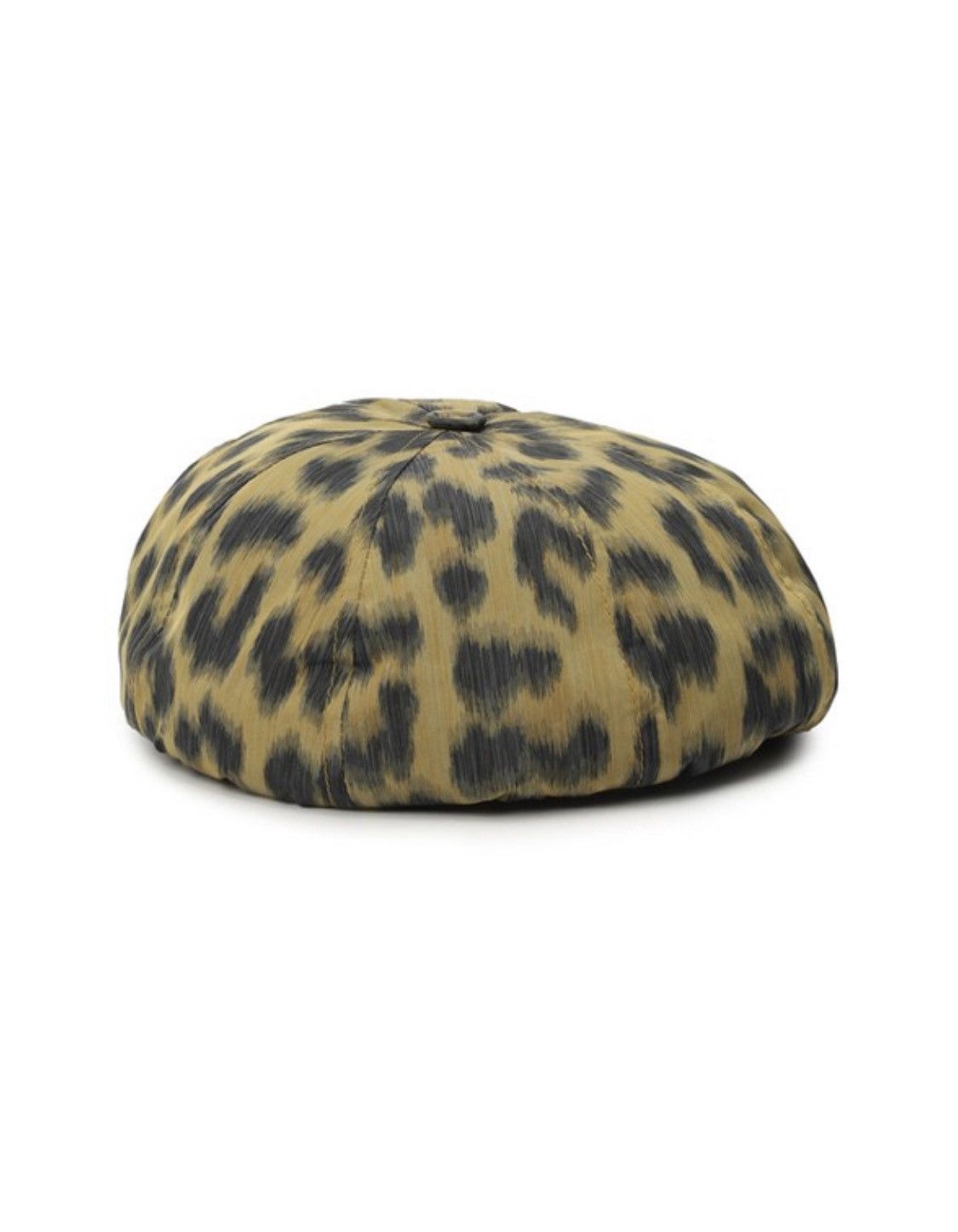image of New! Dior Leopard Print Detail Beret Bouton Beanie Hat, Men's