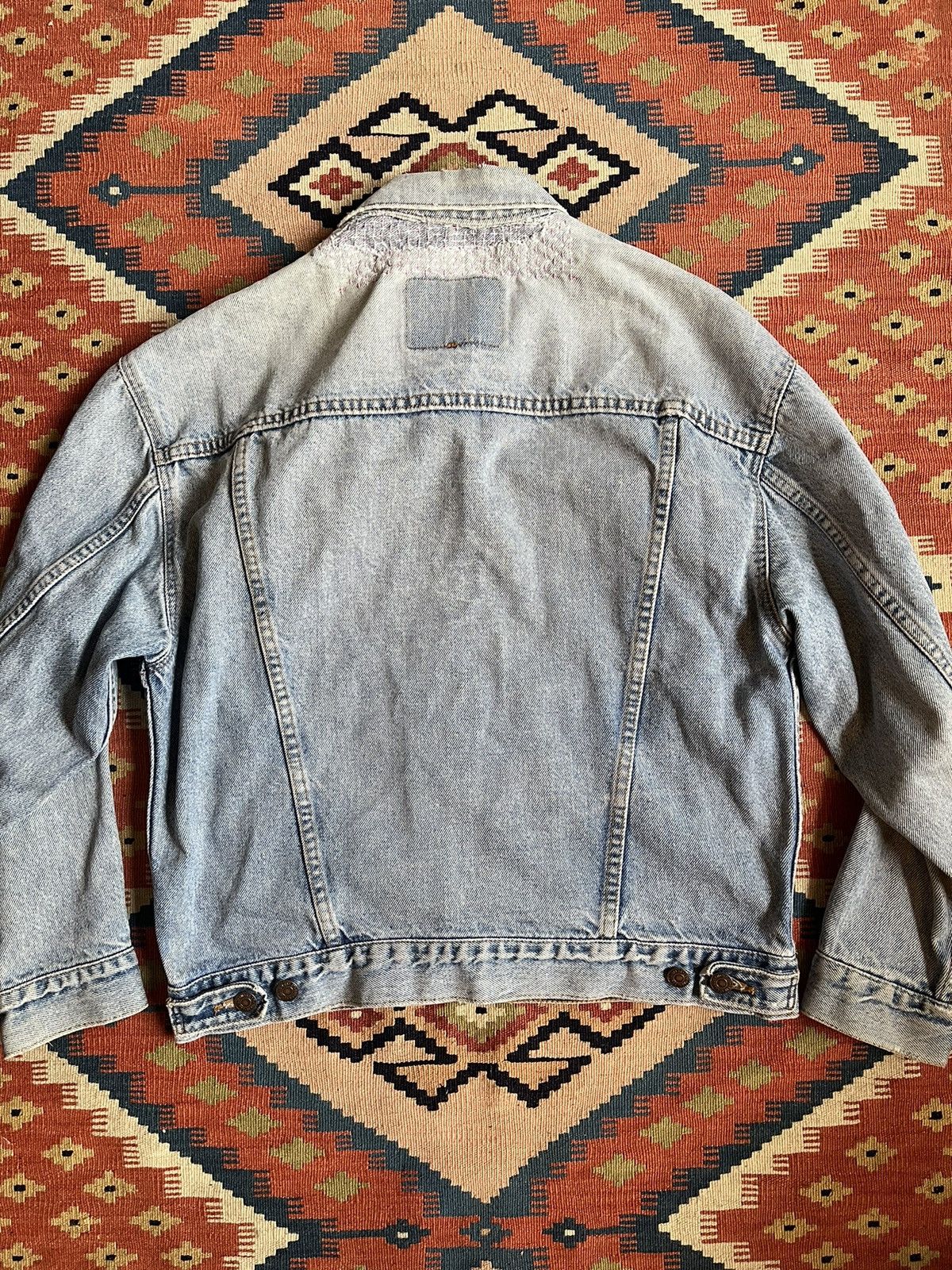 Levi's Levi’s 80s Orange Tab Type 3 Denim Trucker Jacket sashiko Size US L / EU 52-54 / 3 - 2 Thumbnail