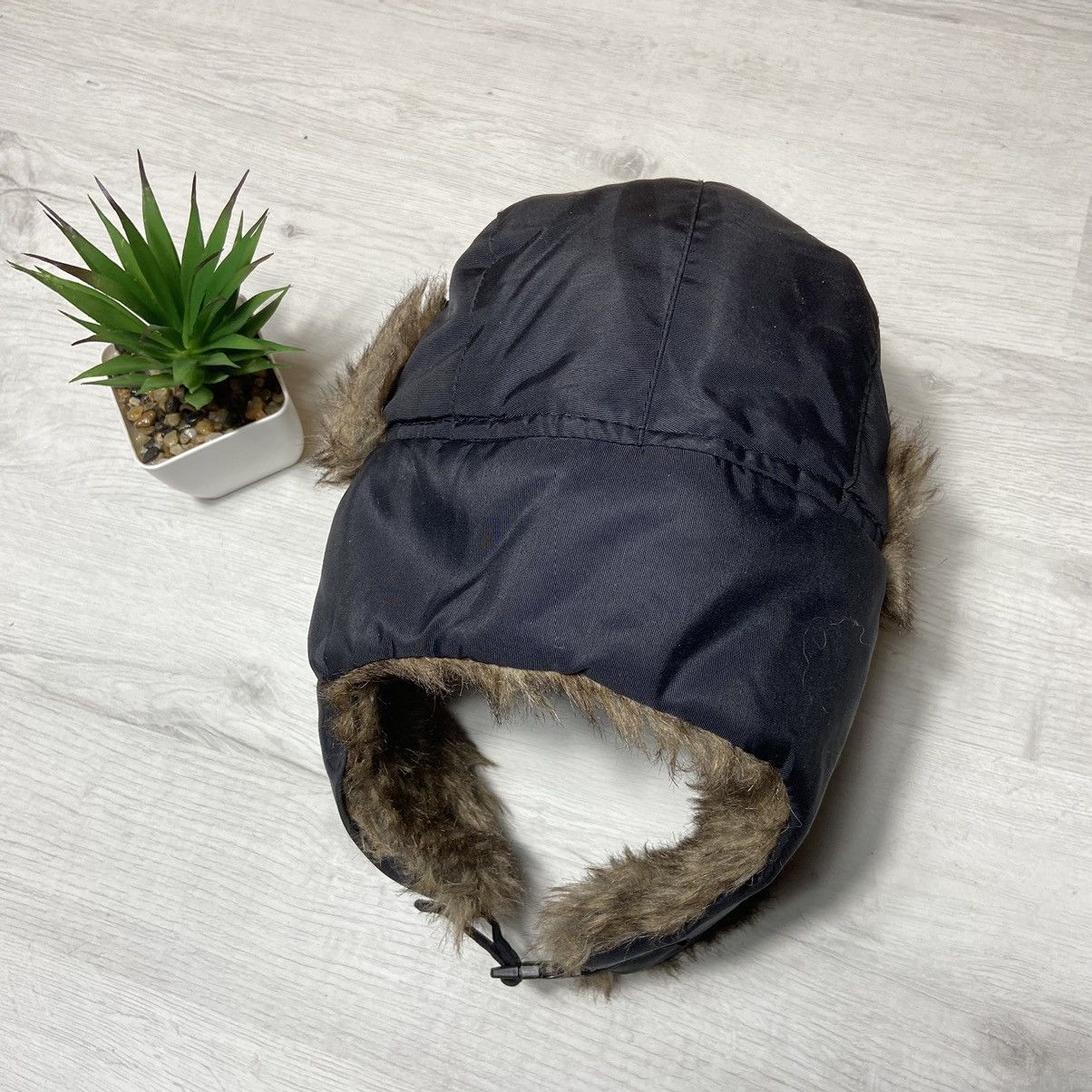 Japanese Brand × Vintage 🔥 Y2K Fuzzy Mohair Fur Ushanka hat style 1990s Size ONE SIZE - 4 Thumbnail
