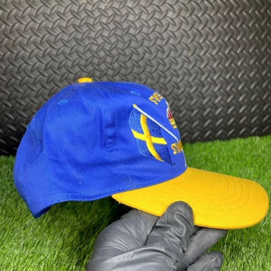 Vintage VINTAGE Sweden Sverige Blue Yellow Snapback Hat AF 90's Men's Free Size Size ONE SIZE - 4 Thumbnail