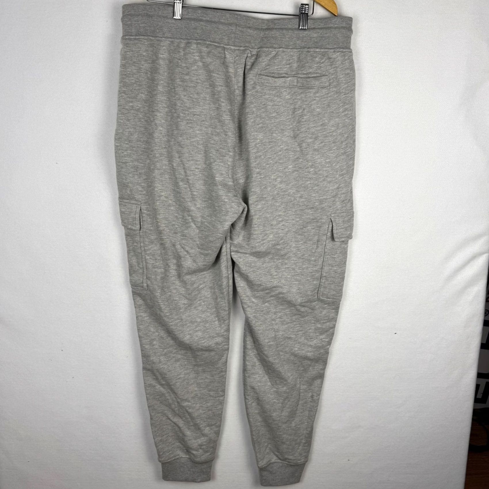 Starter Starter Mens Embroidered Fleece Cargo Jogger Heather Gray XXL 6CYG0858 NEW Size US 39 - 2 Thumbnail