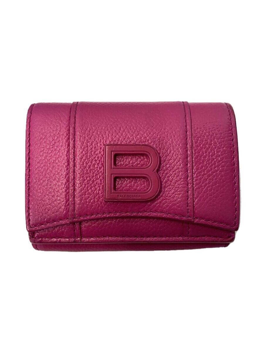 Balenciaga Balenciaga Leather Tri-Fold Wallet Pink Size ONE SIZE - 1 Thumbnail