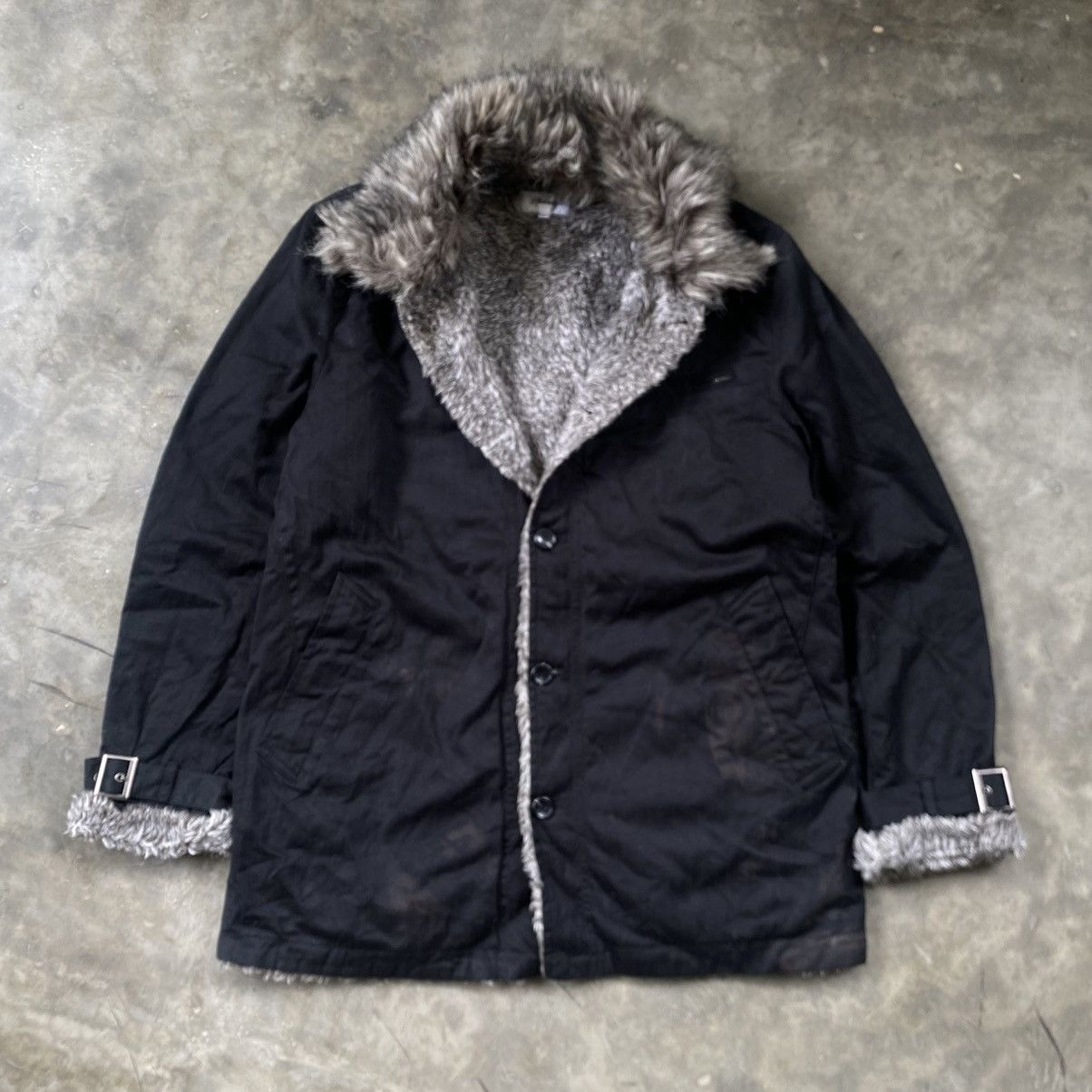 14th Addiction Japanese Spinash Bondage Fur Jacket - Vkei Style Size US M / EU 48-50 / 2 - 1 Thumbnail