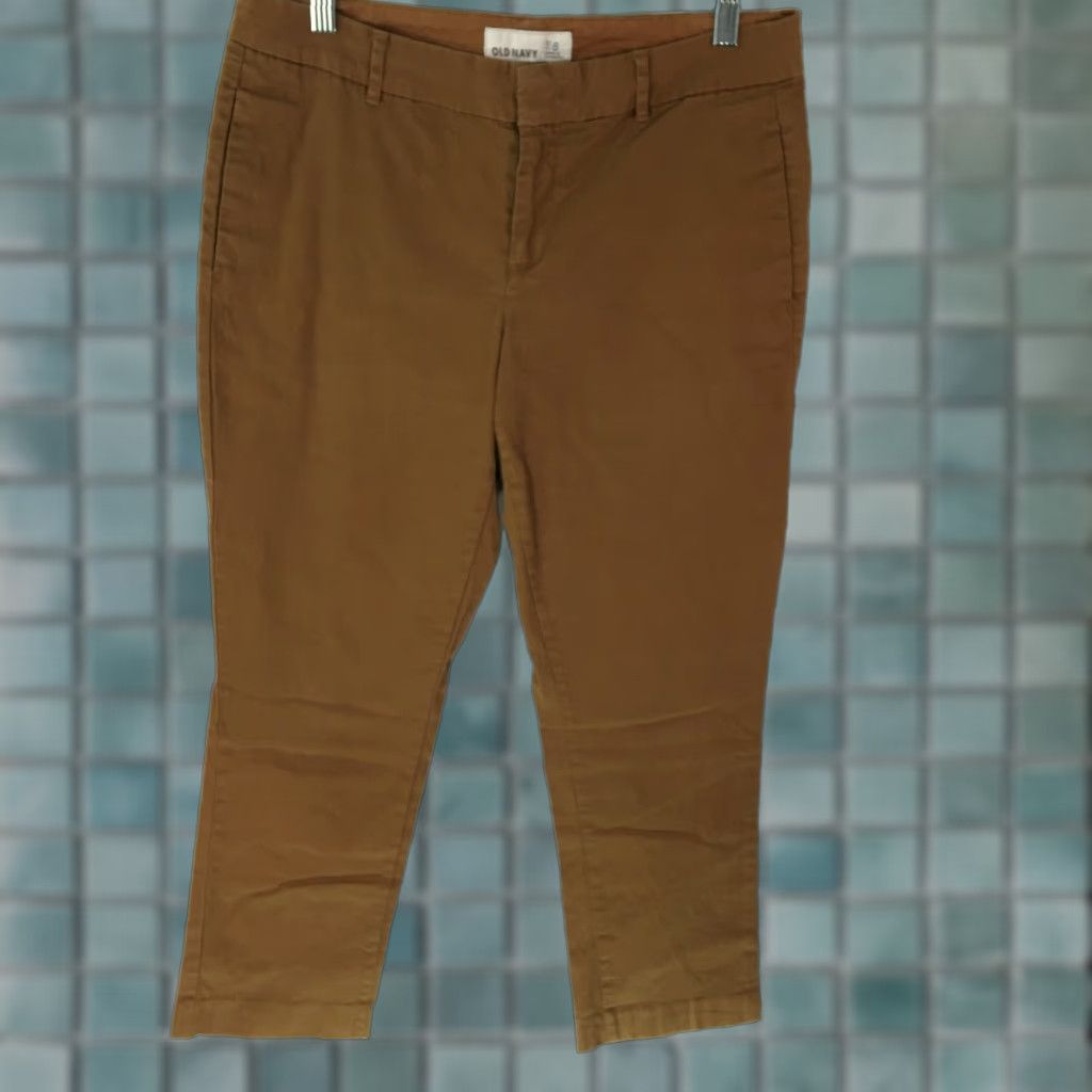 Old Navy VINTAGE Old Navy Women's Khaki Brown Mid Rise Casual Straight Pants Size 6 Size 32" / US 10 / IT 46 - 1 Thumbnail