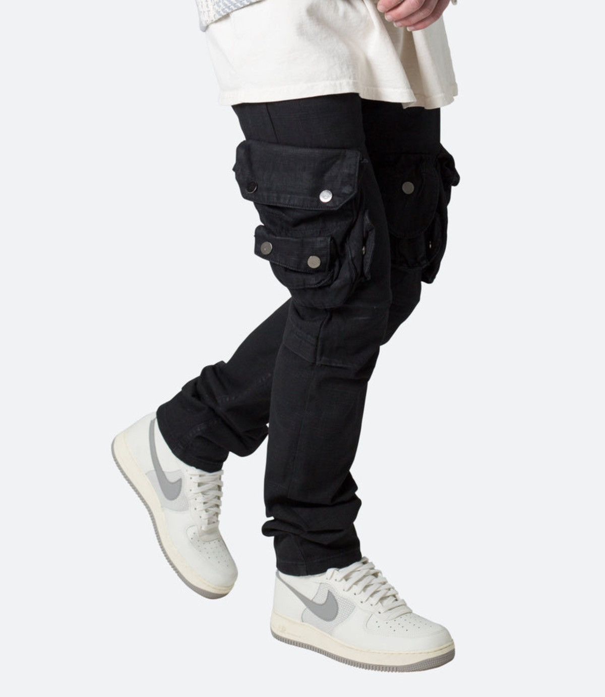 MNML MNML WAXED DENIM CARGO PANTS Size US 30 / EU 46 - 1 Thumbnail