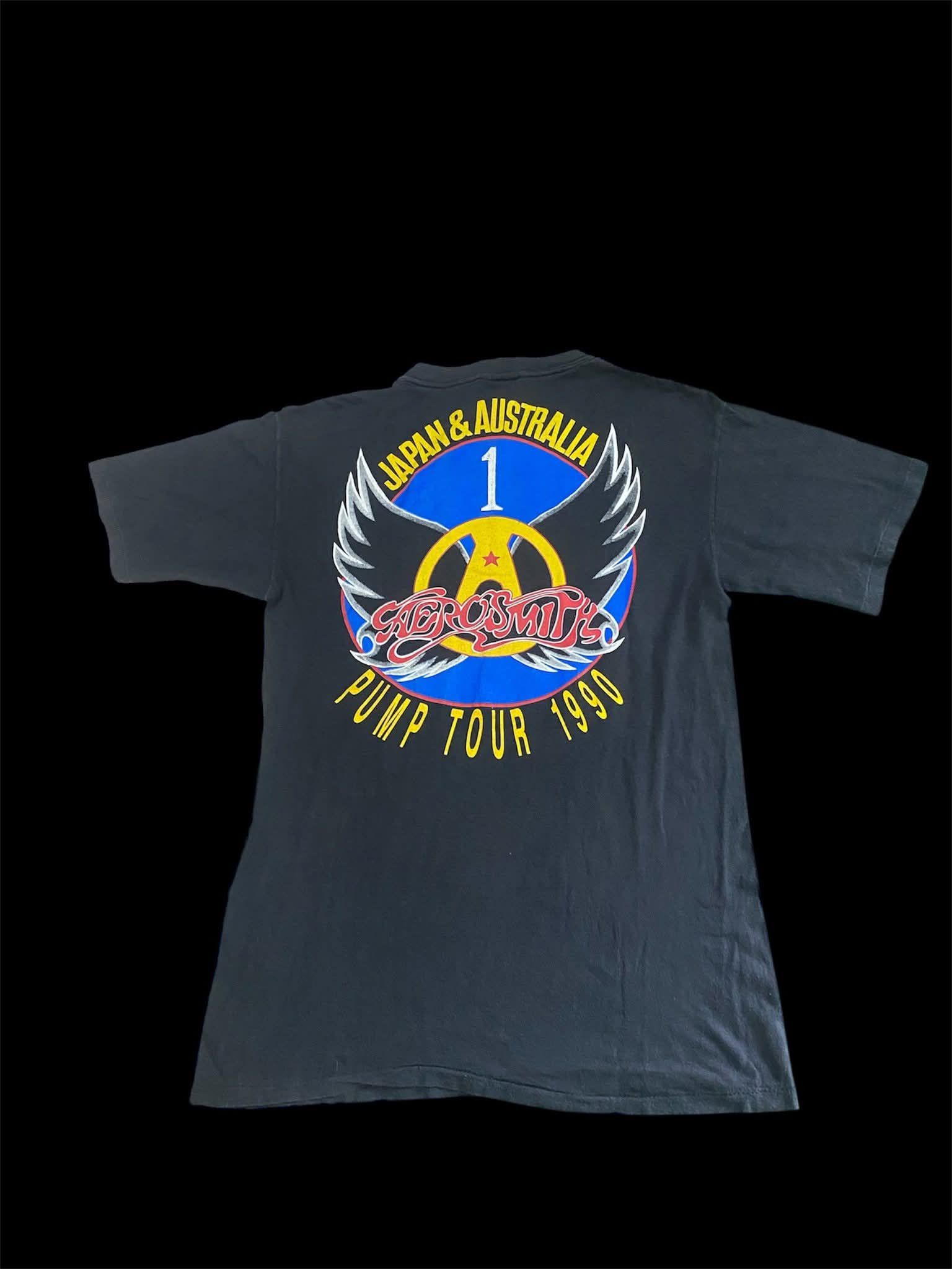 Band Tees vintage aerosmith pushead japan australia tour 1990 Size US M / EU 48-50 / 2 - 2 Thumbnail