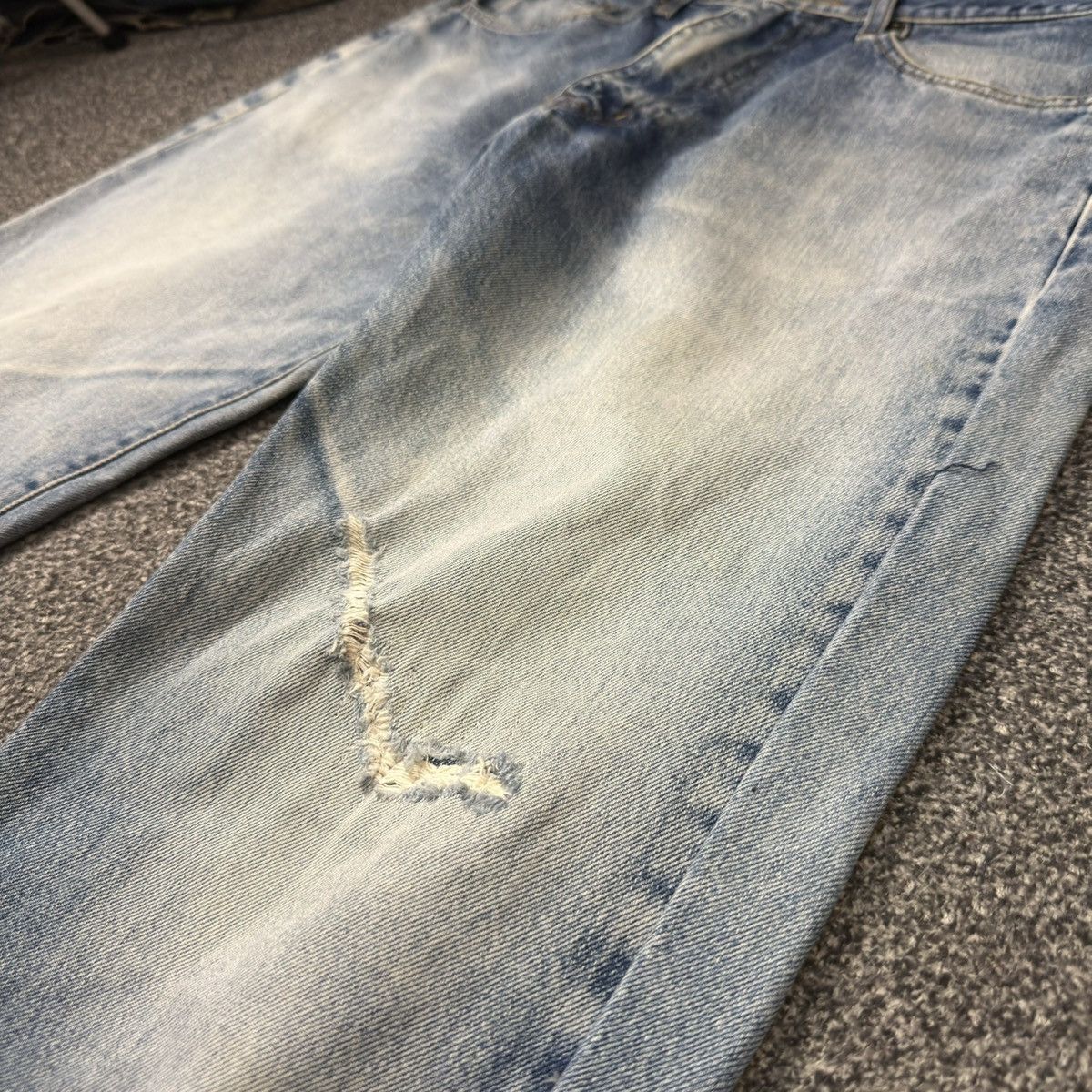 Warehouse 🔥🇯🇵 Vintage 90s Warehouse Distressed Denim Size US 31 - 6 Thumbnail