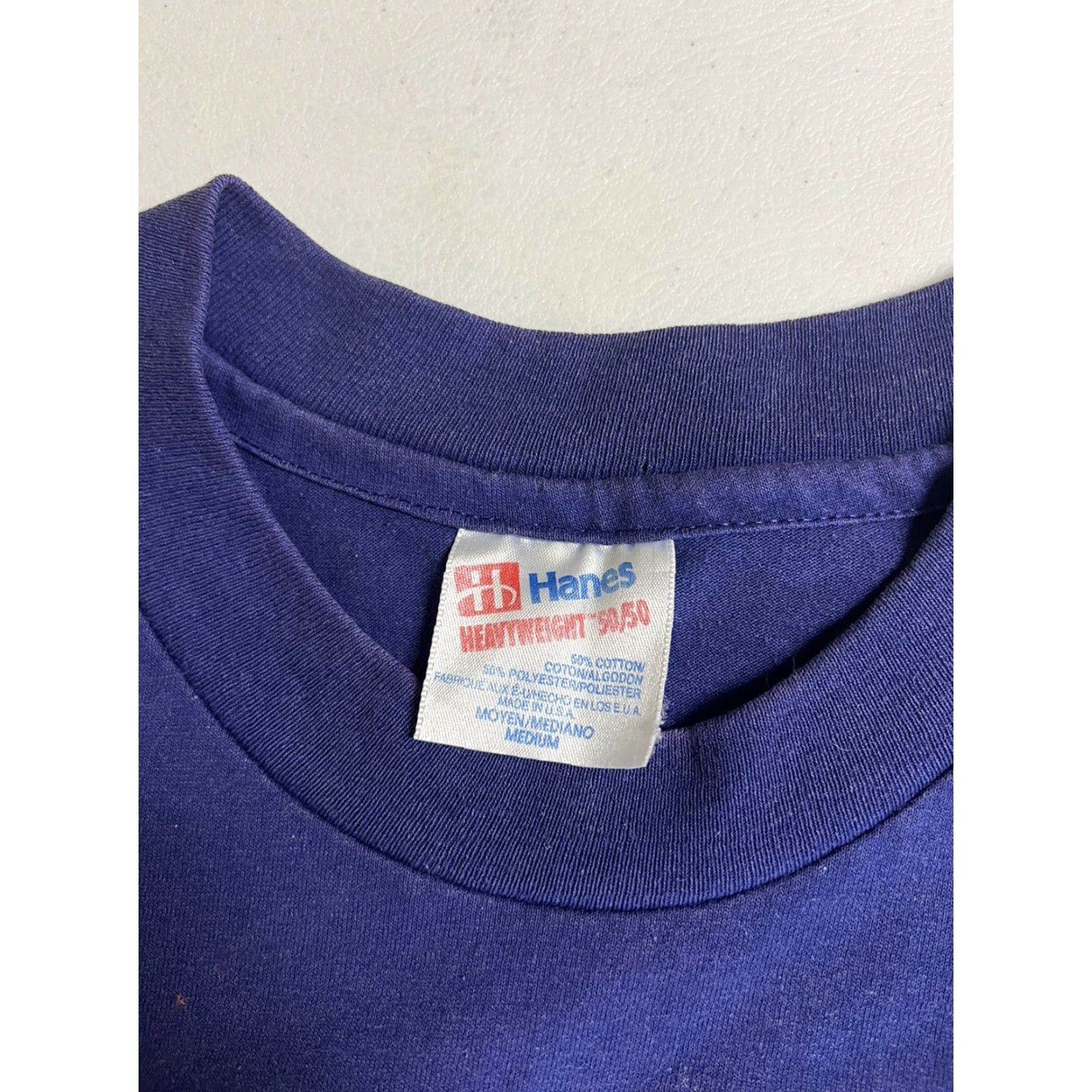 Hanes VINTAGE Rooster Run General Store T Shirt Medium Men Blue/purple 80s 90s Hanes Crew Neck Short Sleeve Logo Size US M / EU 48-50 / 2 - 4 Thumbnail
