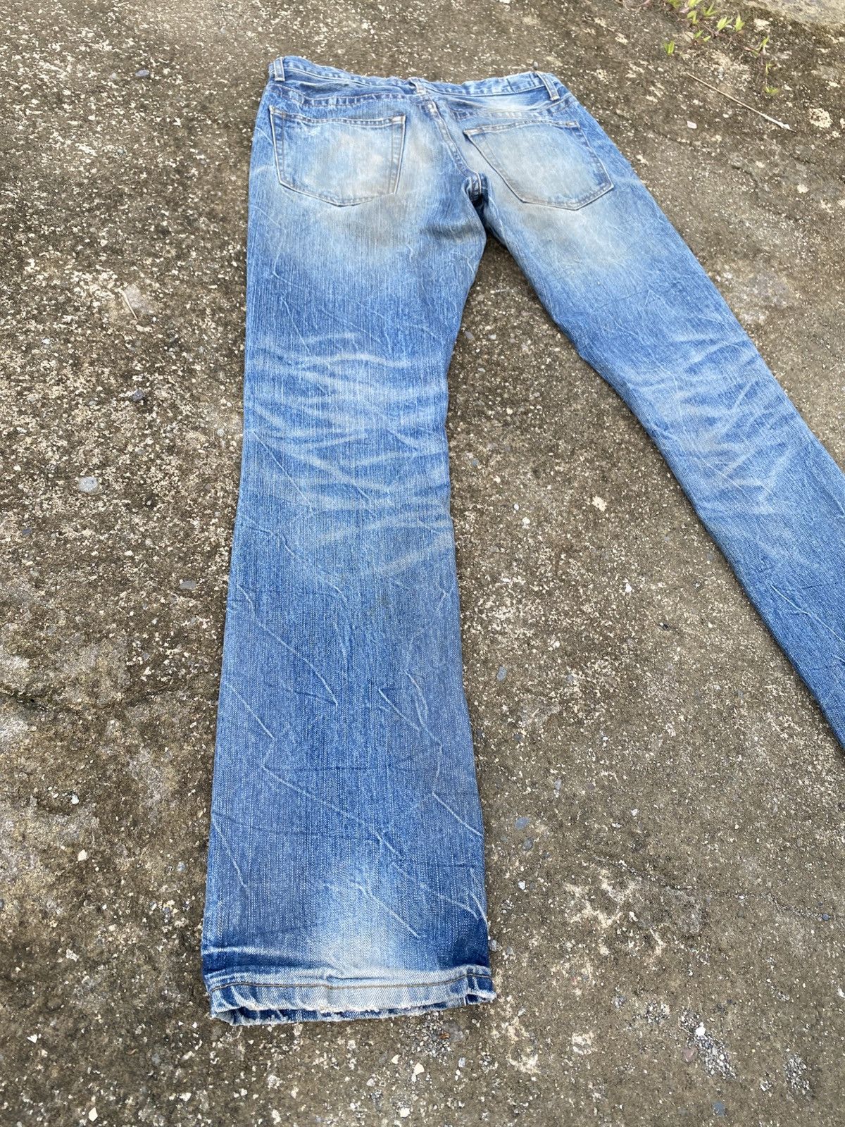 Japanese Brand BLUEWAY Crashed Buttonfly Jeans Size US 30 / EU 46 - 6 Thumbnail