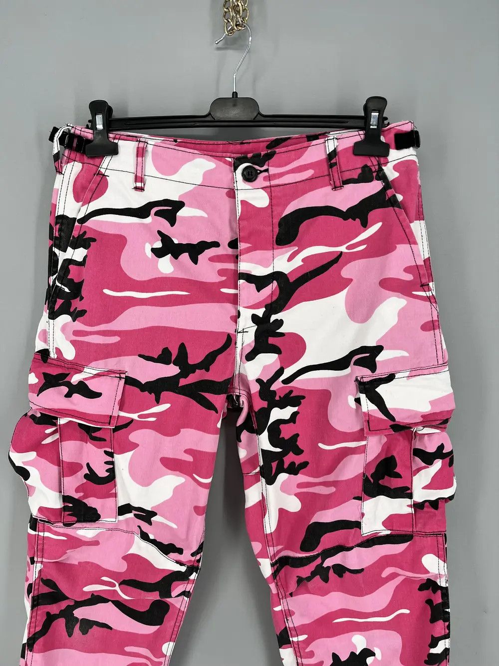 Vintage Pink Camo BDU Cargo Pants Design Style Travis Scott Size 32" / US 10 / IT 46 - 2 Thumbnail