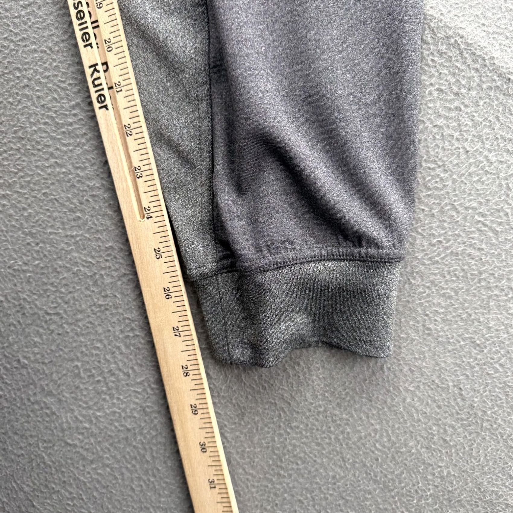 Vintage HYLETE Mens Large Gray Knit Jogger Pants Athletic Pockets Elastic Waist Zip Pocket Zip Drawstring Casual Gym Training Running Yoga Size US 33 - 6 Thumbnail