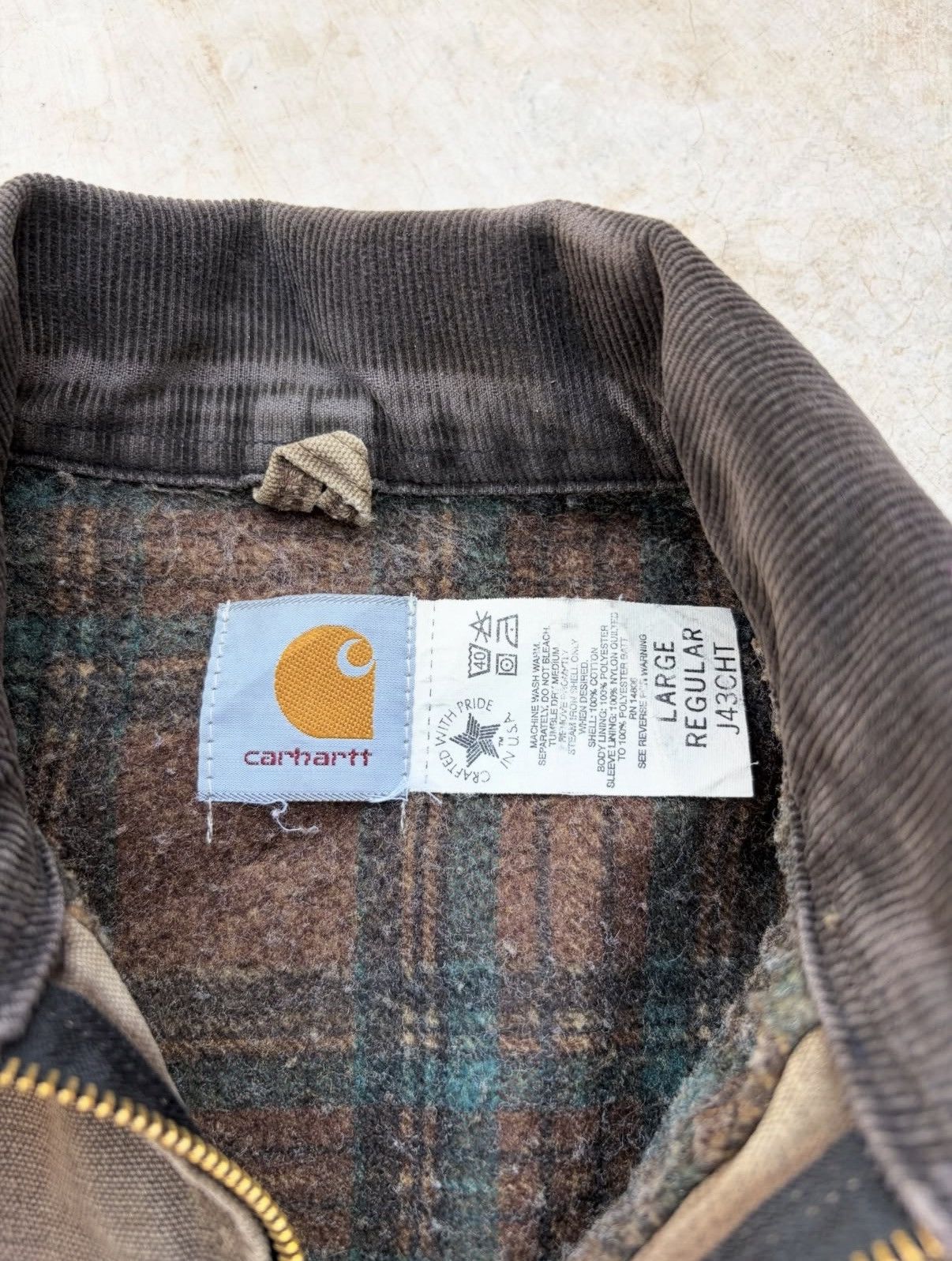 1998 Sunfaded Carhartt Detroit Jacket J43 CHT