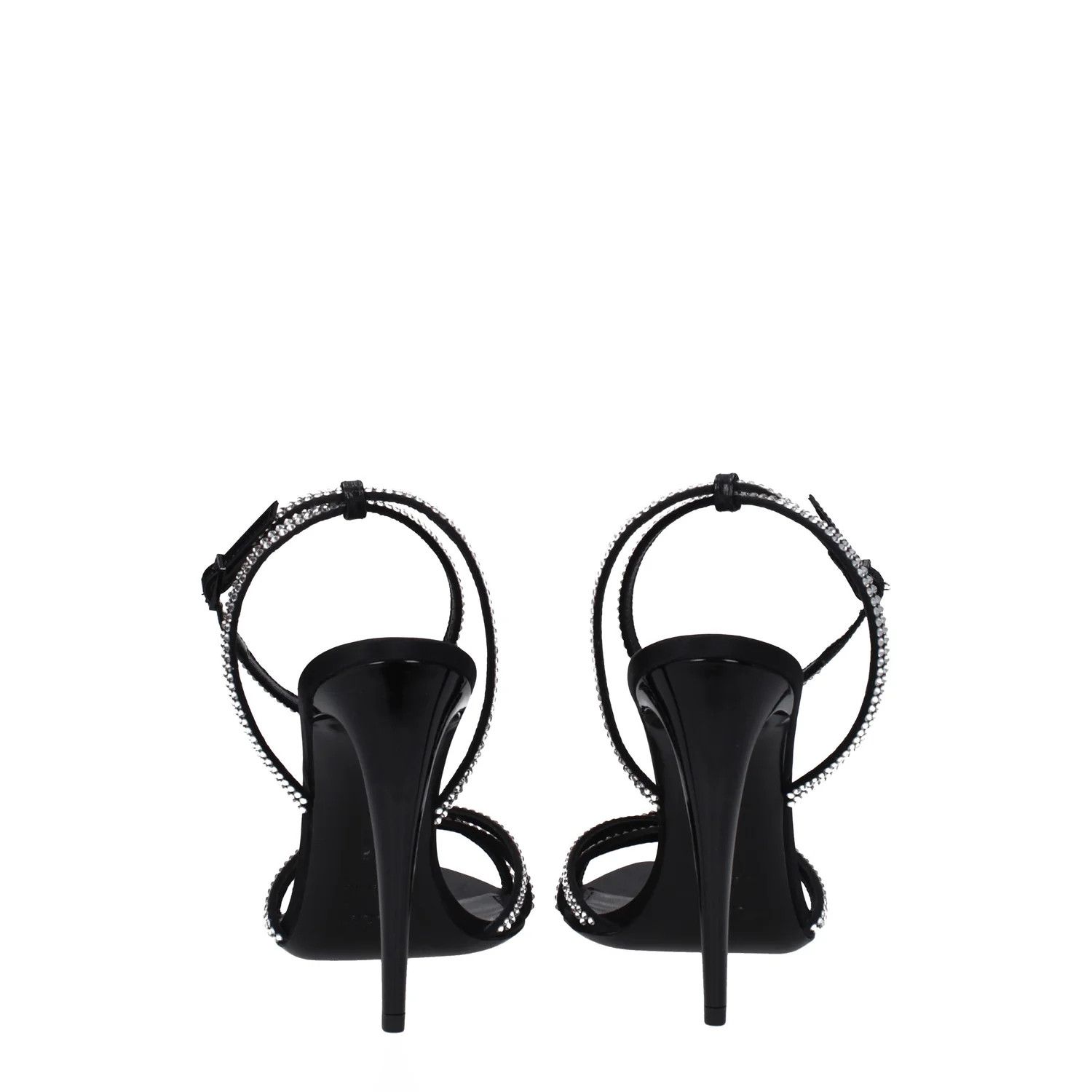 Saint Laurent Paris ob1o1e1224 Satin Sandals in Black Size US 9 / IT 39 - 5 Thumbnail