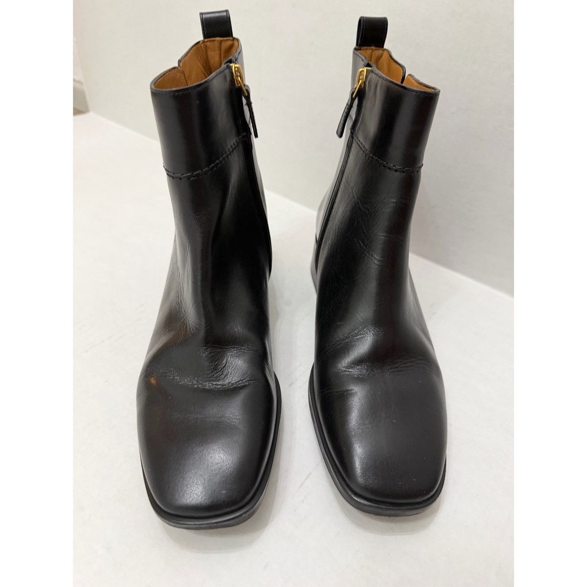 Tory Burch TORY BURCH LOGO BLACK LEATHER ANKLE BOOTS Size US 10 / IT 40 - 9 Thumbnail