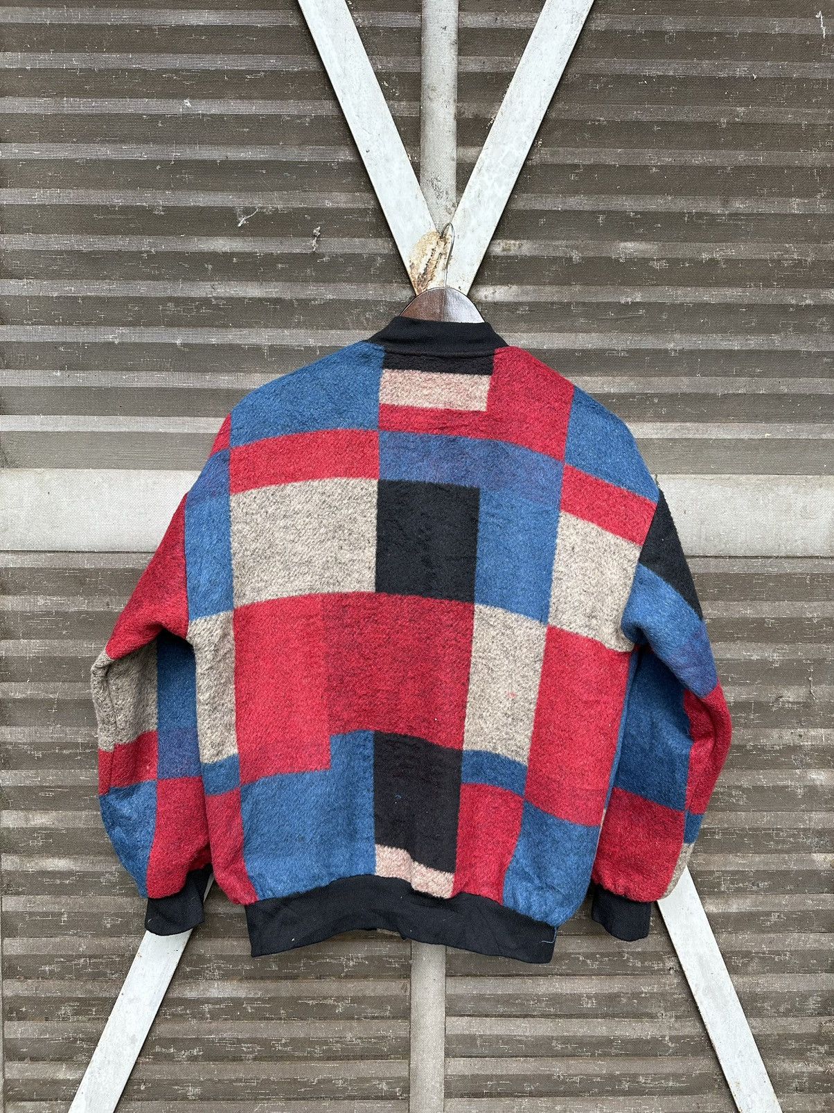 Japanese Brand 👹Japanese Brand Multicolour Patch Wool Bomber Jacket Size US M / EU 48-50 / 2 - 12 Thumbnail