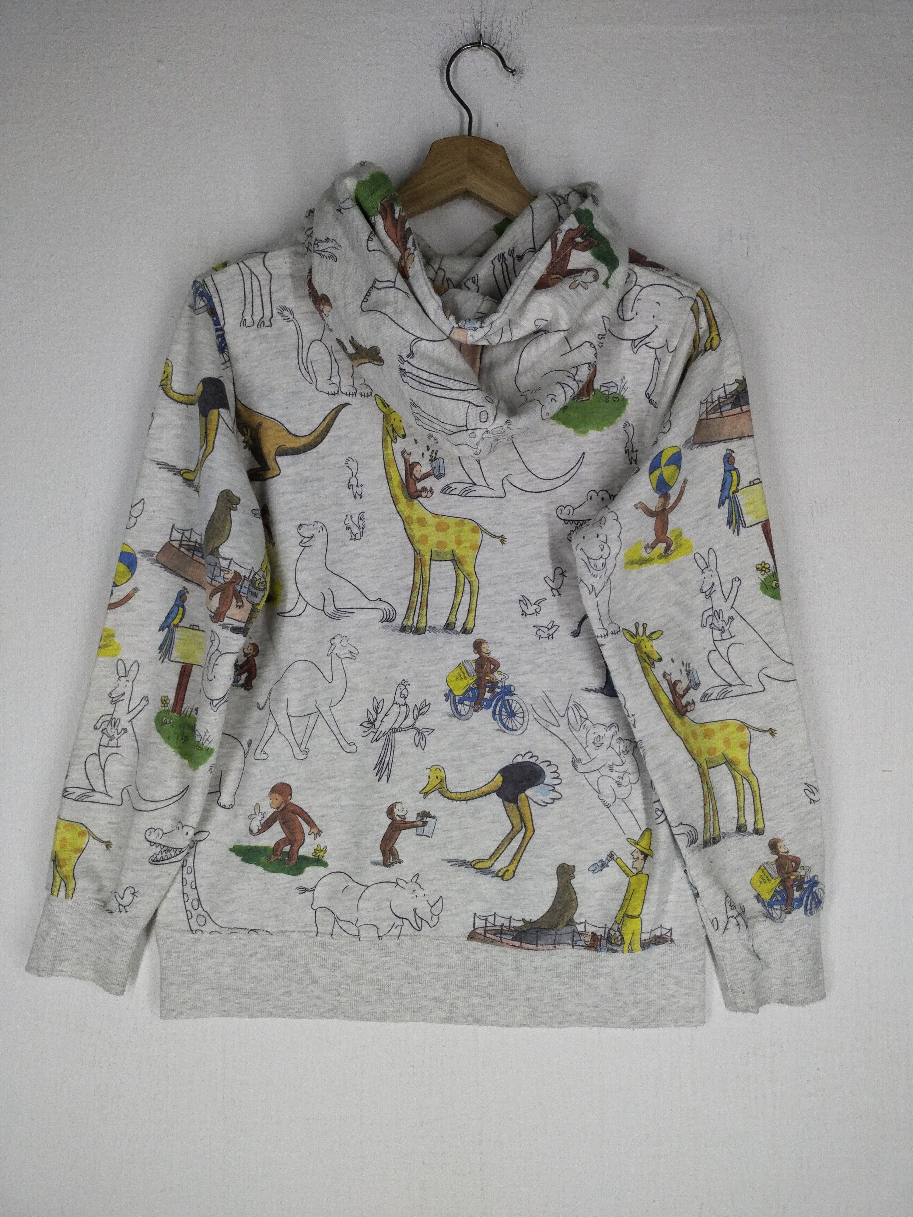 Vintage 🔥 Vtg Zoo Animals Print Graniph Hoodie Size US S / EU 44-46 / 1 - 5 Thumbnail
